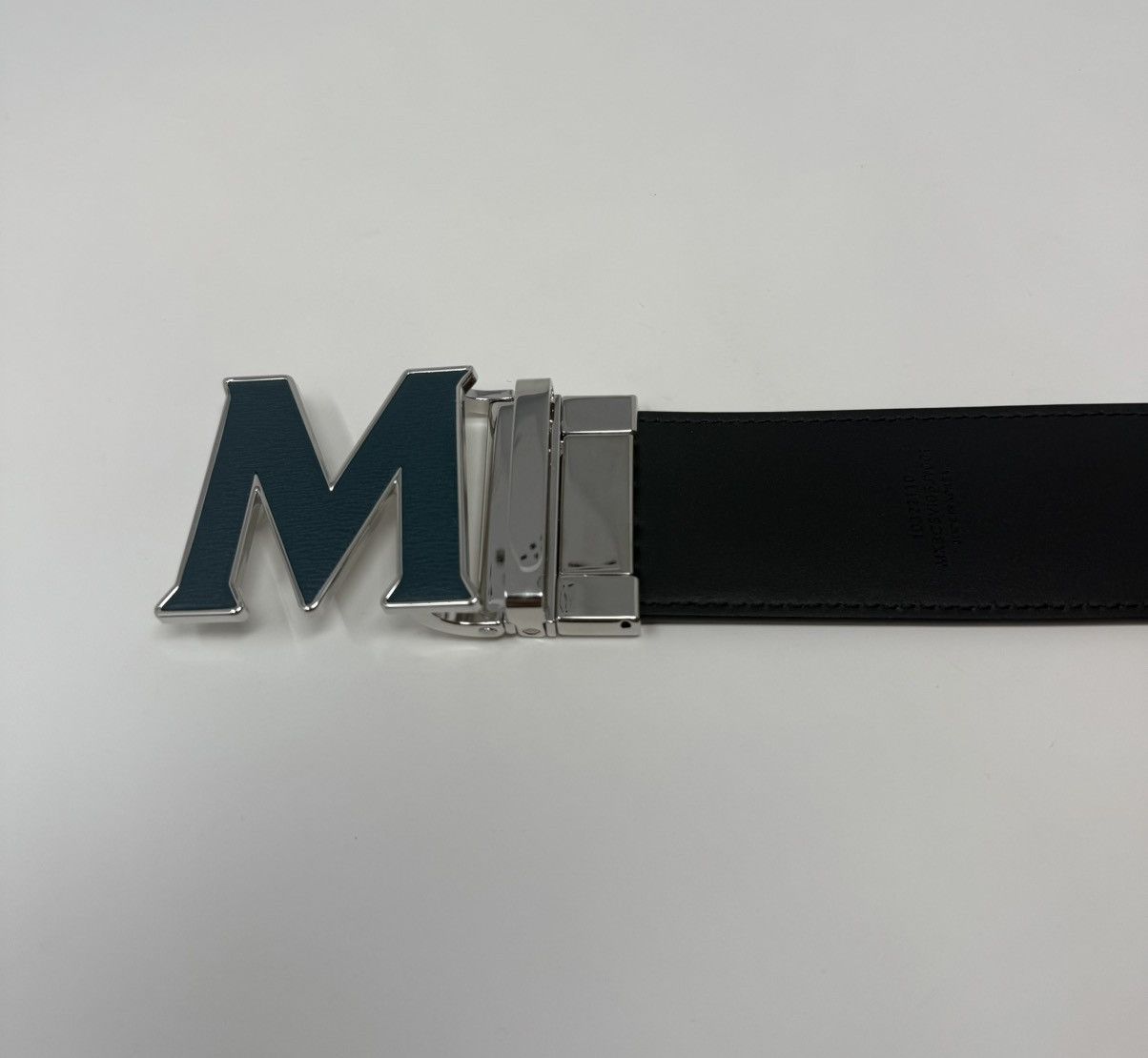 MCM MCM Claus Reversible Leather Belt Teal/Black Size ONE SIZE - 4 Thumbnail