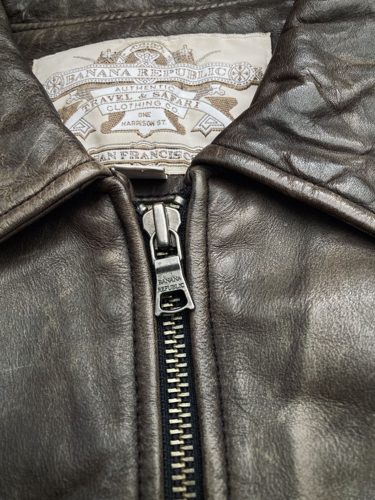 Banana Republic Vintage Banana Republic Leather Flight Jacket Size US S / EU 44-46 / 1 - 7 Thumbnail