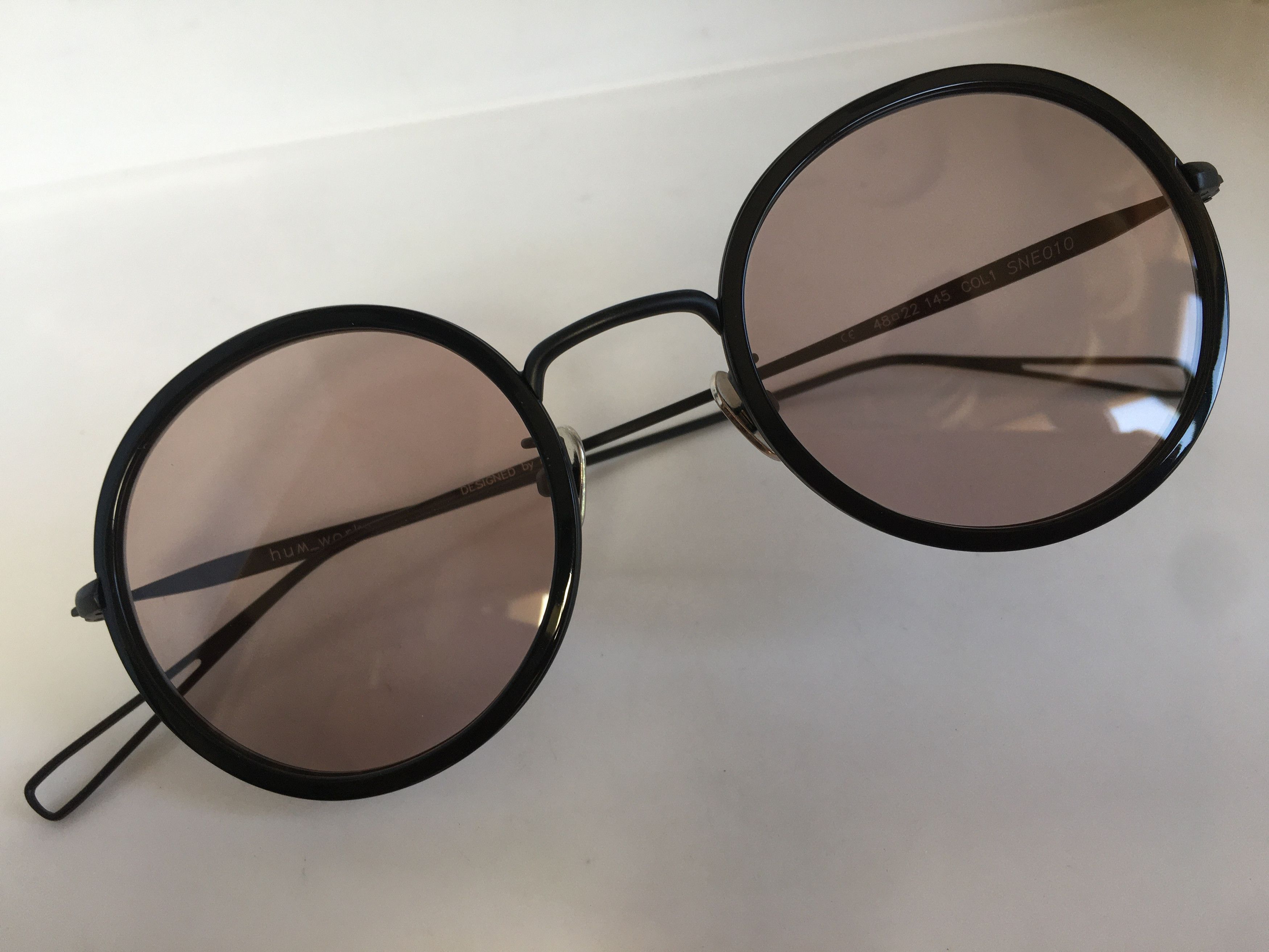 Other Hum_work Oversize Black Round Sunglasses Frame BUDDY HOLLY Size ONE SIZE - 5 Thumbnail