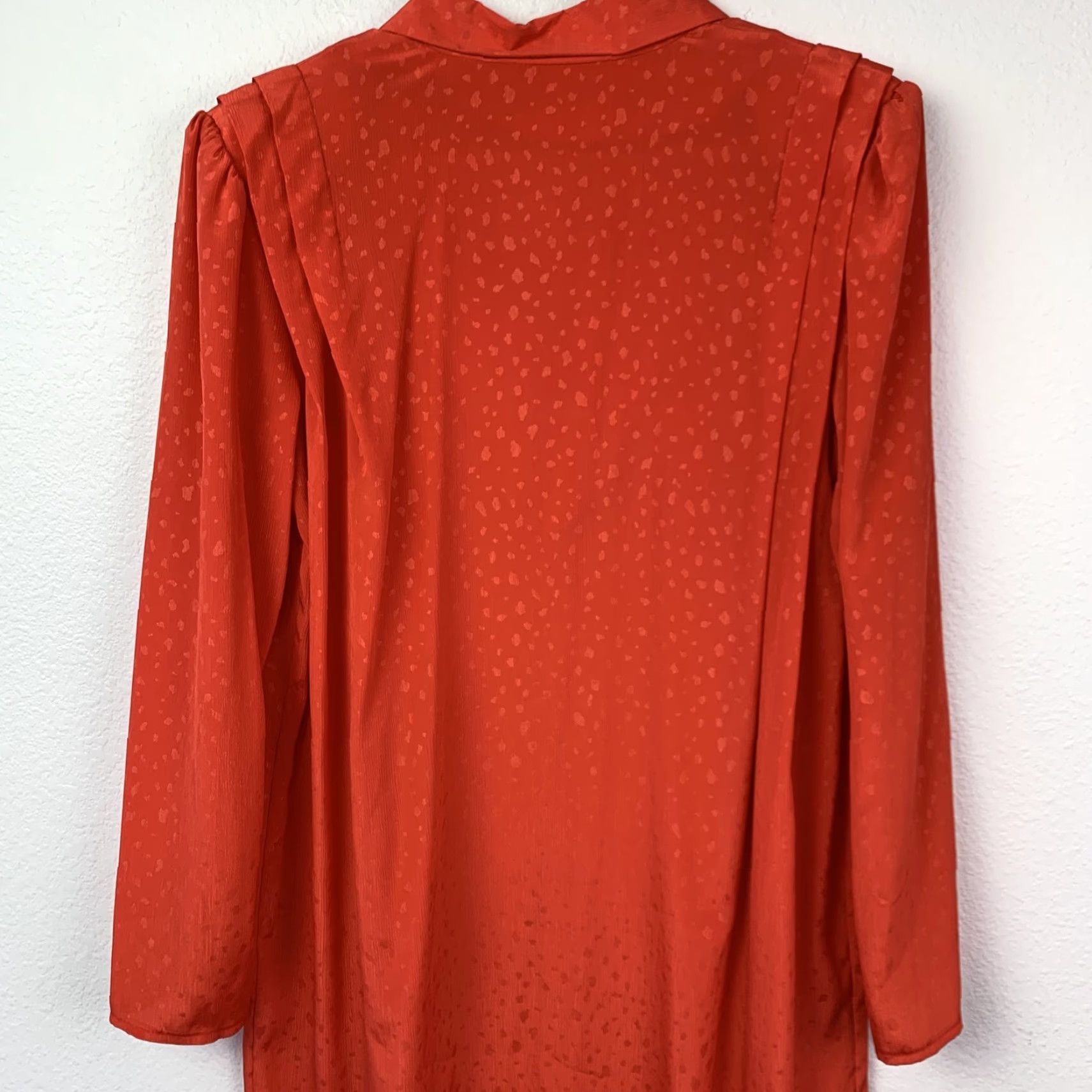 Vintage VINTAGE J.J. Dean Shirtdress Orange Animal Print Button-Front Size 12 1980s Womens Size XL / US 12-14 / IT 48-50 - 7 Thumbnail