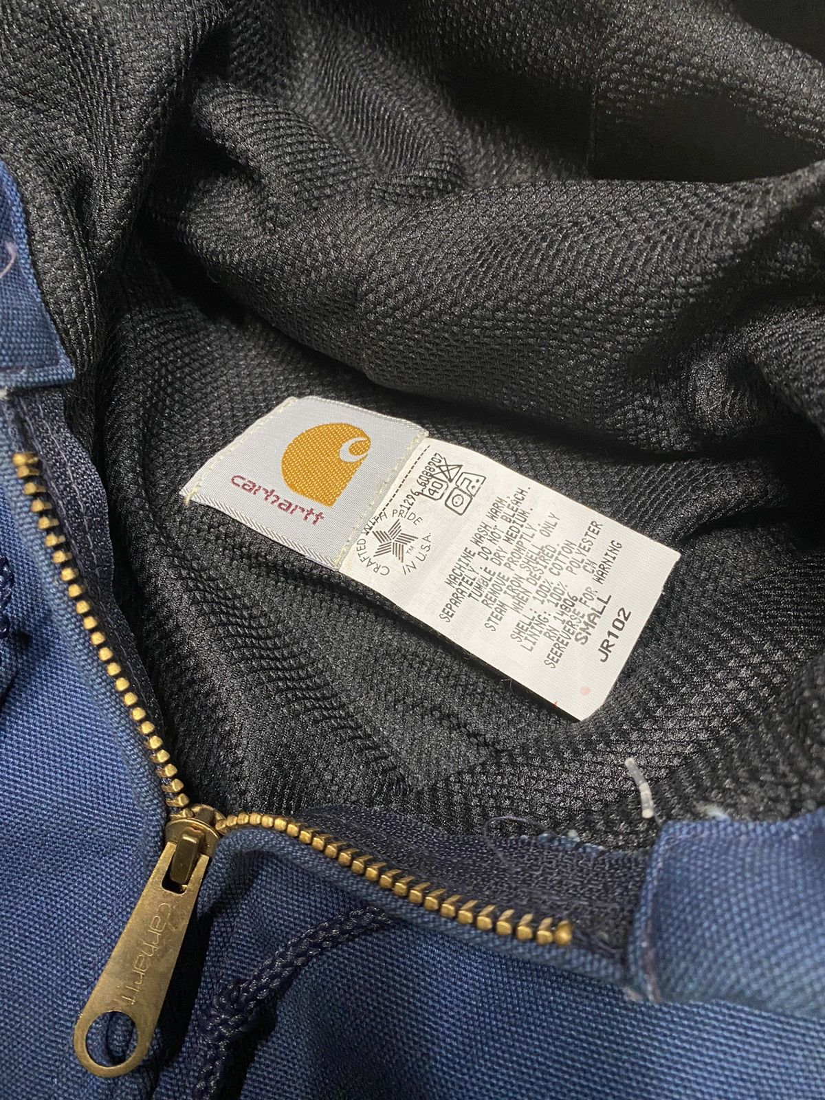 Carhartt × Vintage Vintage Carhartt Blue Hooded Active Jacket JR102 New Size US S / EU 44-46 / 1 - 5 Thumbnail