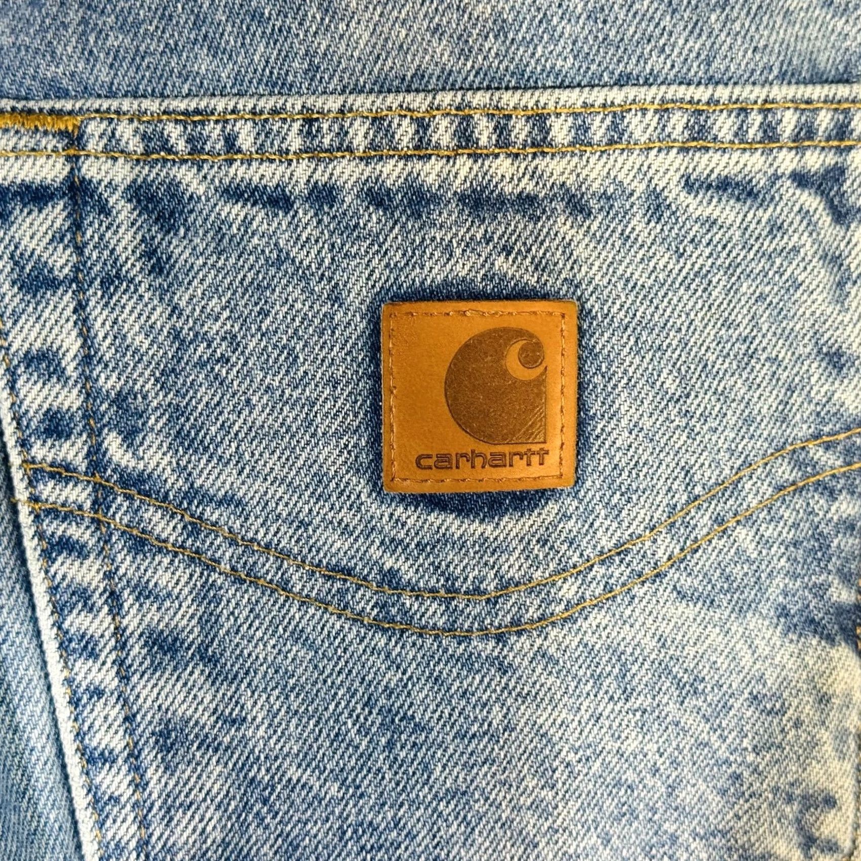 Carhartt VINTAGE Carhartt B17 DST Jeans Mens 50x30 Blue Relaxed Tapered Denim Size US 34 / EU 50 - 3 Thumbnail