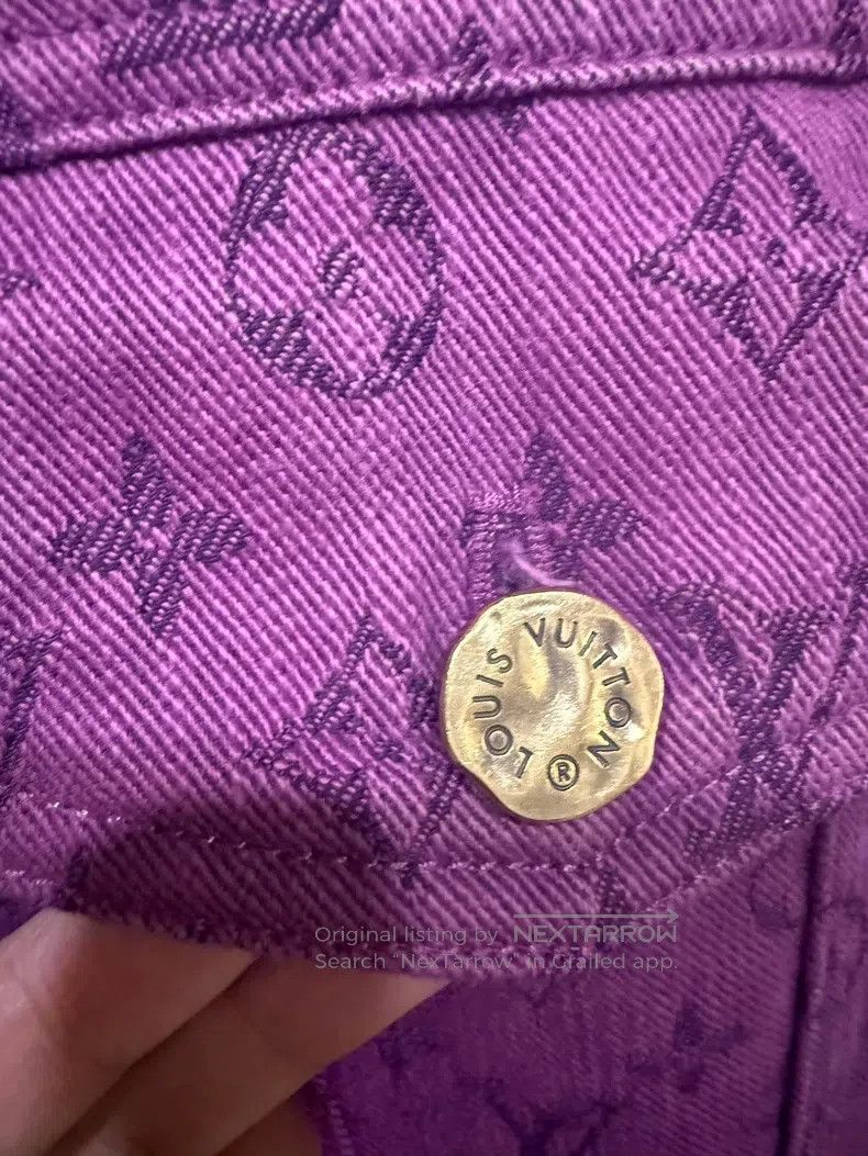 Louis Vuitton Louis Vuitton Purple full logo denim jacket Size US M / EU 48-50 / 2 - 5 Thumbnail