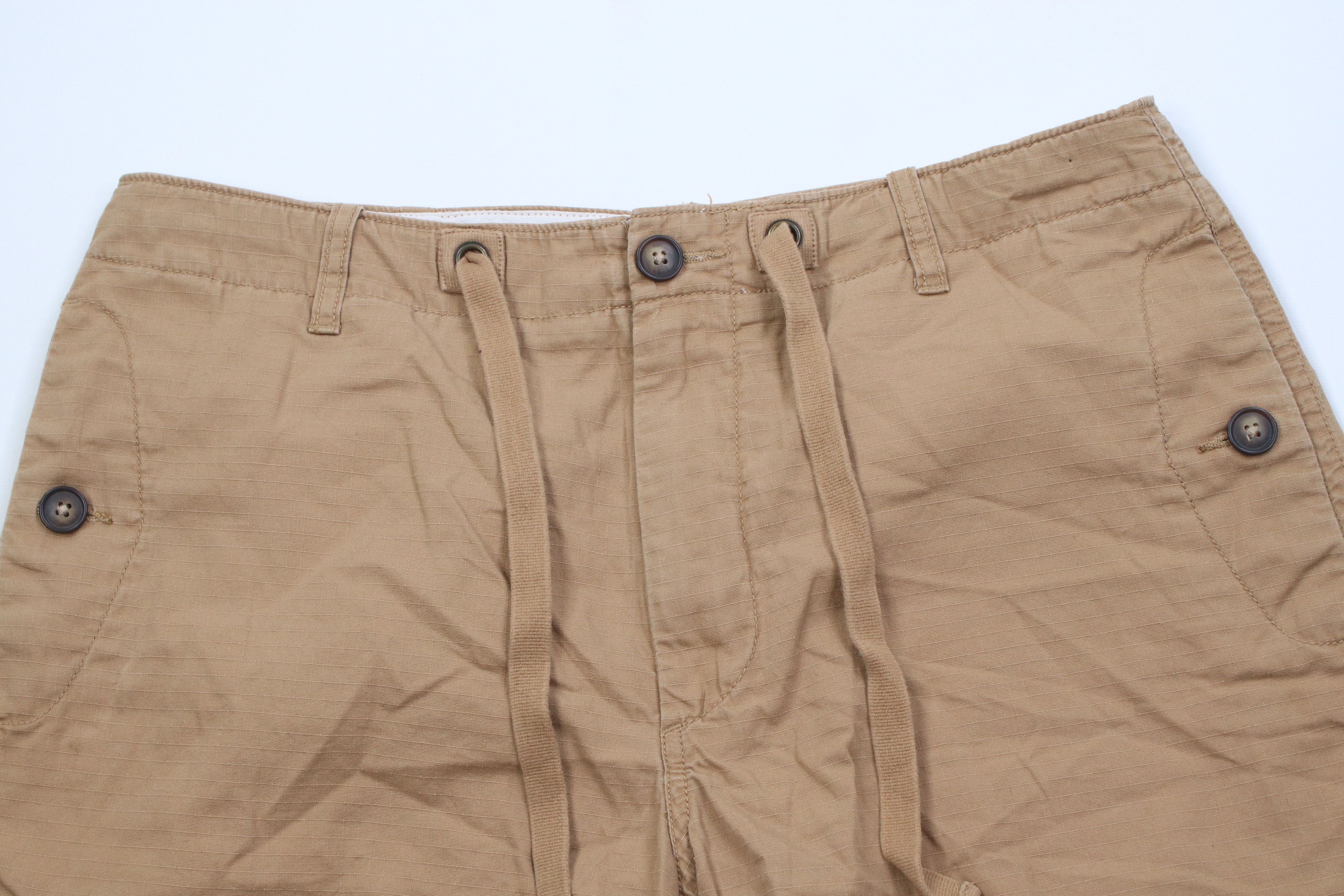 J.Crew Vintage Y2K J Crew Knee Ripstop Utility Shorts Beige Cotton Size US 34 / EU 50 - 2 Thumbnail