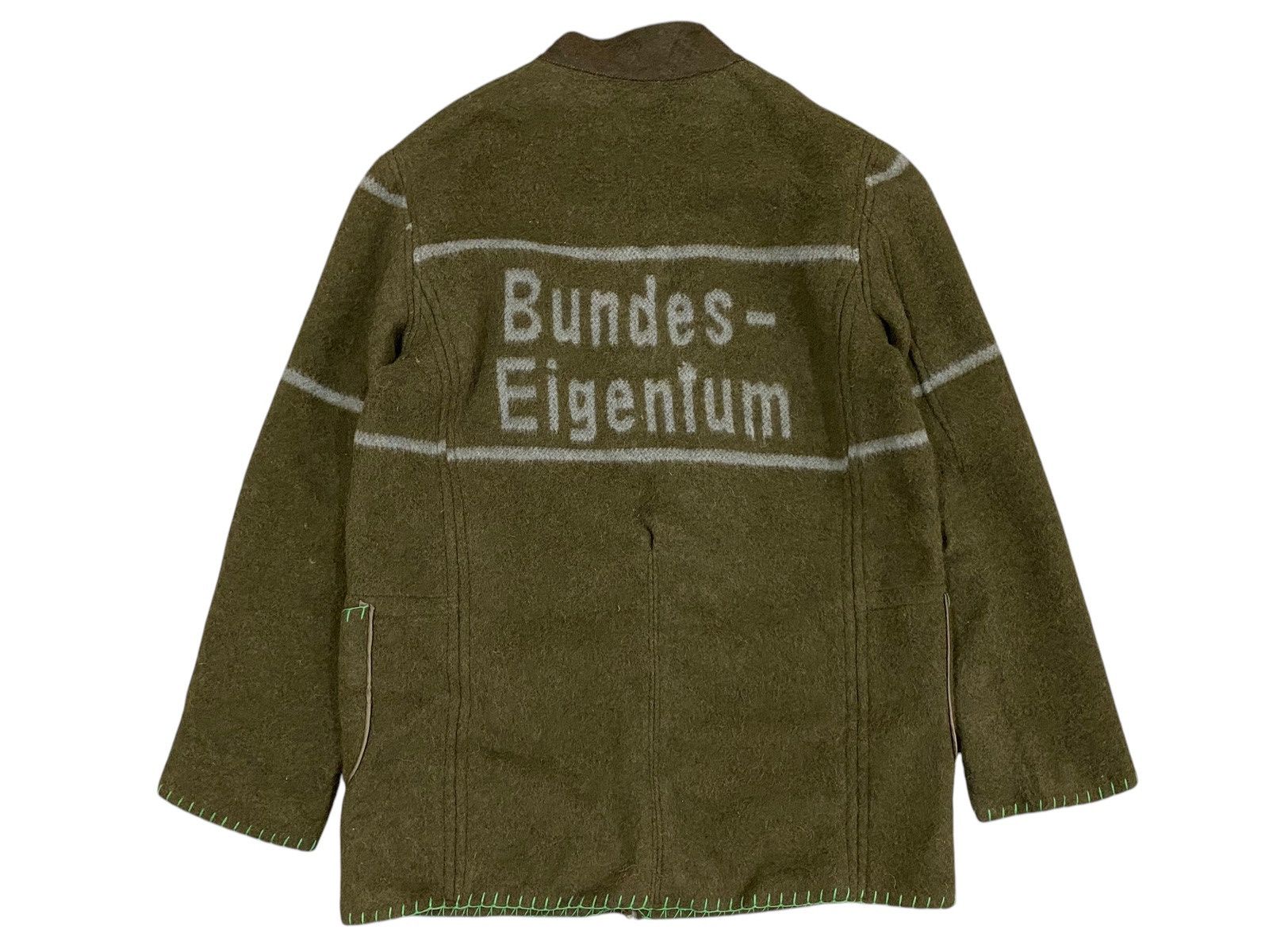Vintage German Military Wool Coat - Bundes-Eigentum, Woolen Jacket Size US S / EU 44-46 / 1 - 9 Thumbnail