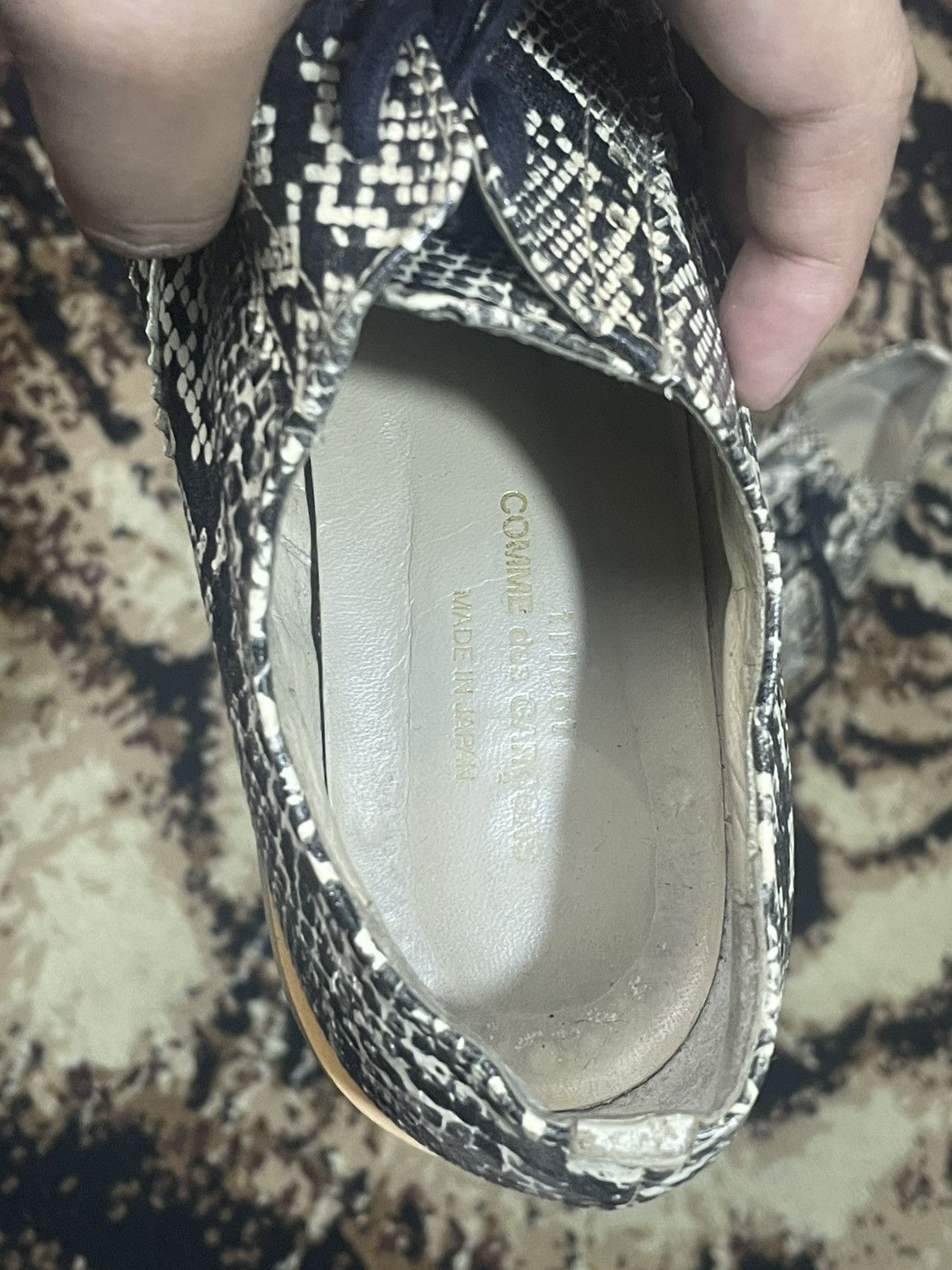 Tricot Comme des Garcons Comme des Garçons Tricot Snakeskin Pattern Flat Leather Shoe Size US 6.5 / IT 36.5 - 5 Thumbnail