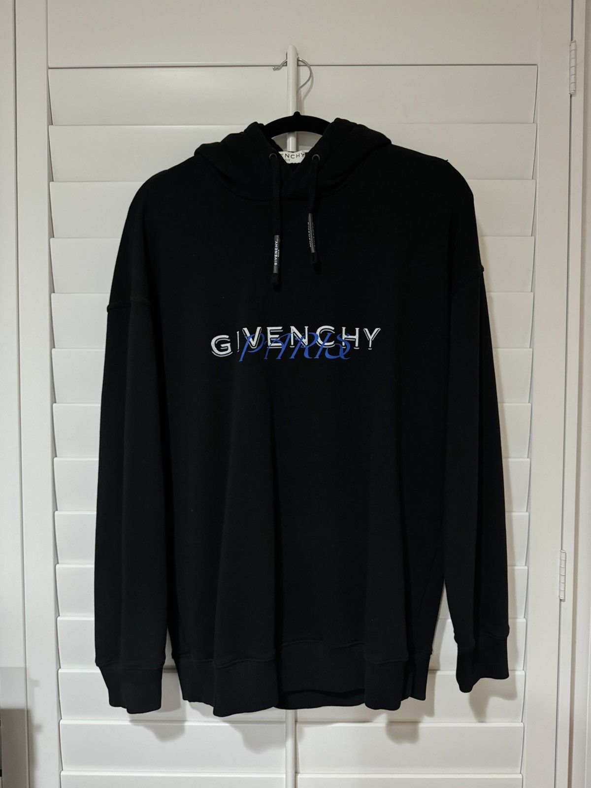 image of Givenchy Amore Logo Hoodie in Black, Men's (Size Small)