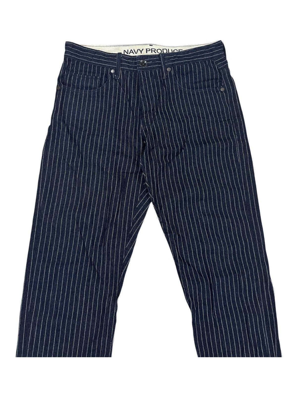 Indigo × Japanese Brand × Sugar Cane 🇯🇵 Made Indigo Wabash Buckle Back Denim Jeans Navy Produce Size US 31 - 5 Thumbnail