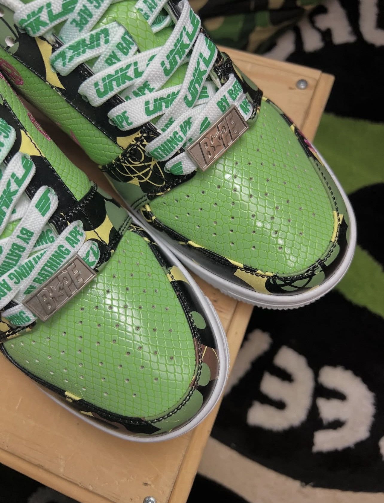 Bape × Futura 2021 A Bathing Ape x Unkle Futura Multi Leather Bapesta Size US 8 / EU 41 - 6 Thumbnail