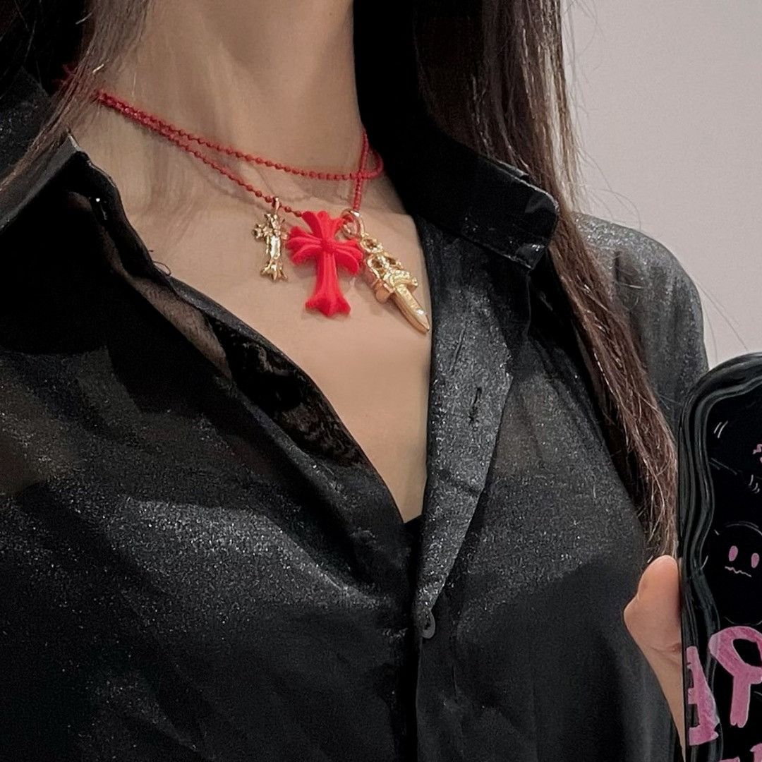 Chrome Hearts Chrome Hearts Resin Cross Pendant Ball Chain Necklace Size ONE SIZE - 11 Thumbnail