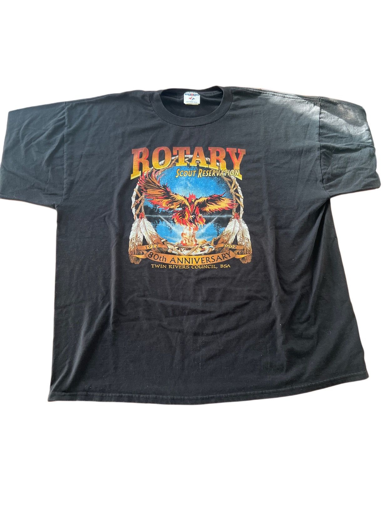Vintage Vintage Graphic Tee Rotary Scout Reservation 2002 Black Size US XXL / EU 58 / 5 - 1 Thumbnail