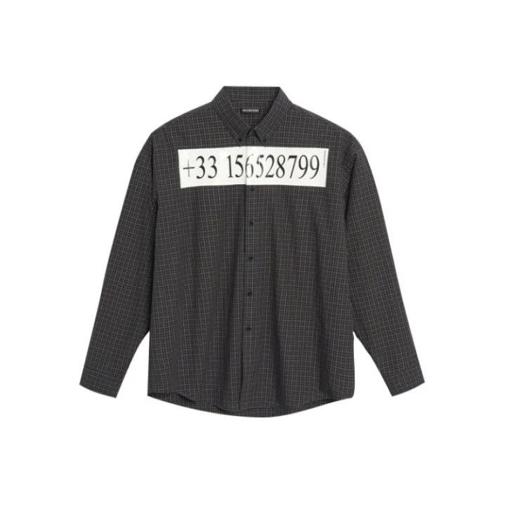 Balenciaga Balenciaga Black Long Sleeve Shirt with Print Size US M / EU 48-50 / 2 - 1 Thumbnail