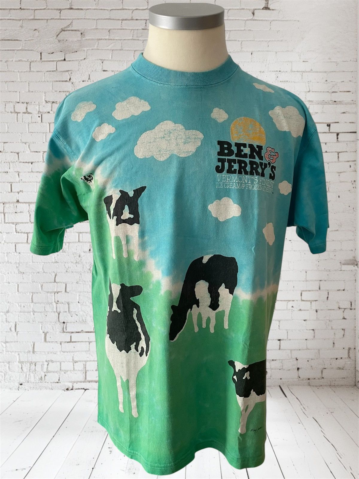 Liquid Blue Ben & Jerry's タイダイ Tシャツ USA製 VINTAGE TIE DYE BEN & JERRY'S 1990S LIQUID BLUE TEE SHIRT
