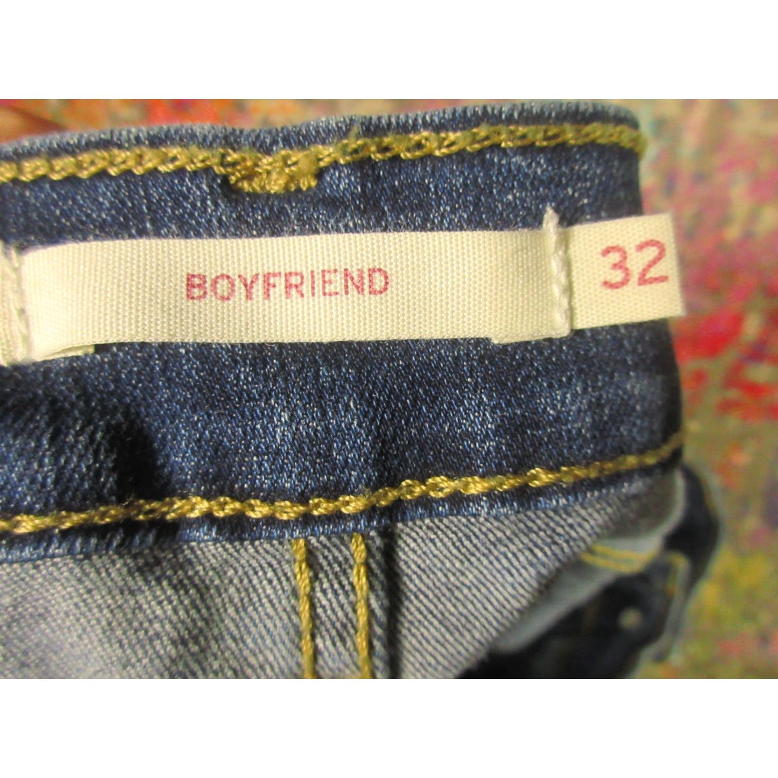 Levi's Levi's Jeans Woman Regular Boyfriend 32 W34 L27 Medium Wash Stretch Denim 5-Pocket Zip Blue Women Size 24" / US 00 / IT 34 - 3 Thumbnail