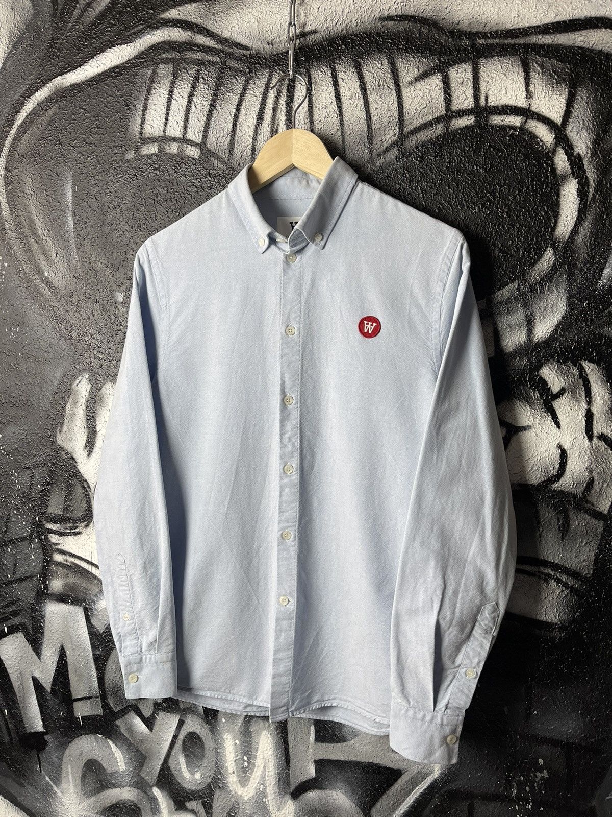 Wood Wood Wood Wood Double A Ted Oxford Cotton Shirt Men’s Size XS Size US XS / EU 42 / 0 - 1 Thumbnail