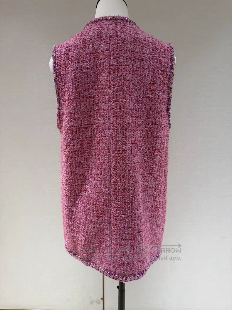 Chanel Chanel 22p popular pink purple four-pocket tweed sleeveles Size XS / US 0-2 / IT 36-38 - 2 Thumbnail