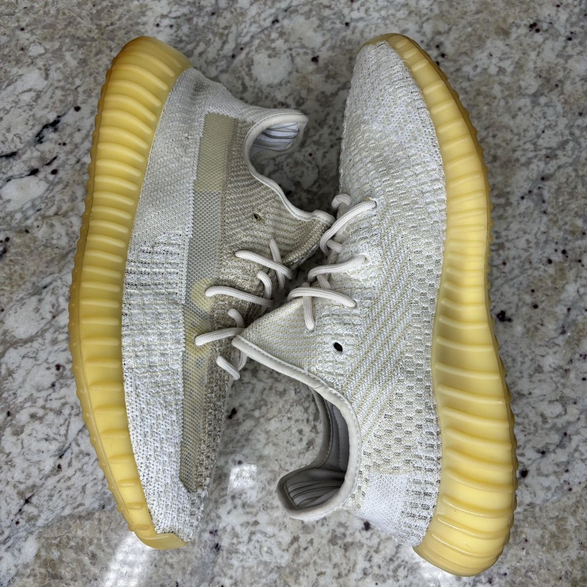 Adidas × Kanye West Size 12-Adidas Yeezy Boost 350 V2 Natural WORN NO BOX Size US 12 / EU 45 - 11 Thumbnail