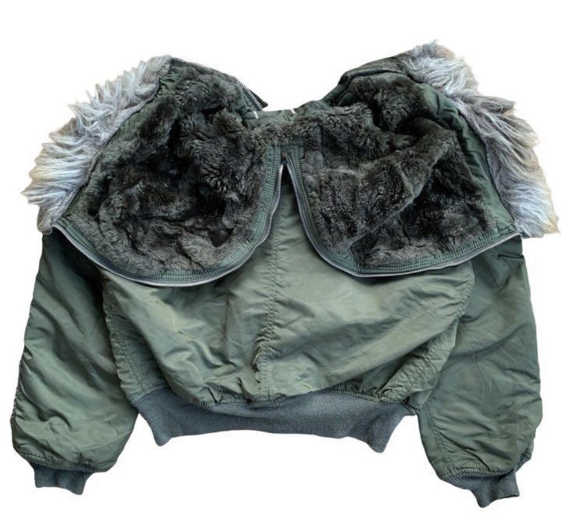 Alpha Industries × Number (N)ine Y2K Rick Owens Style Faux Fur Hood Jacket Alpha Industries Size US M / EU 48-50 / 2 - 6 Thumbnail