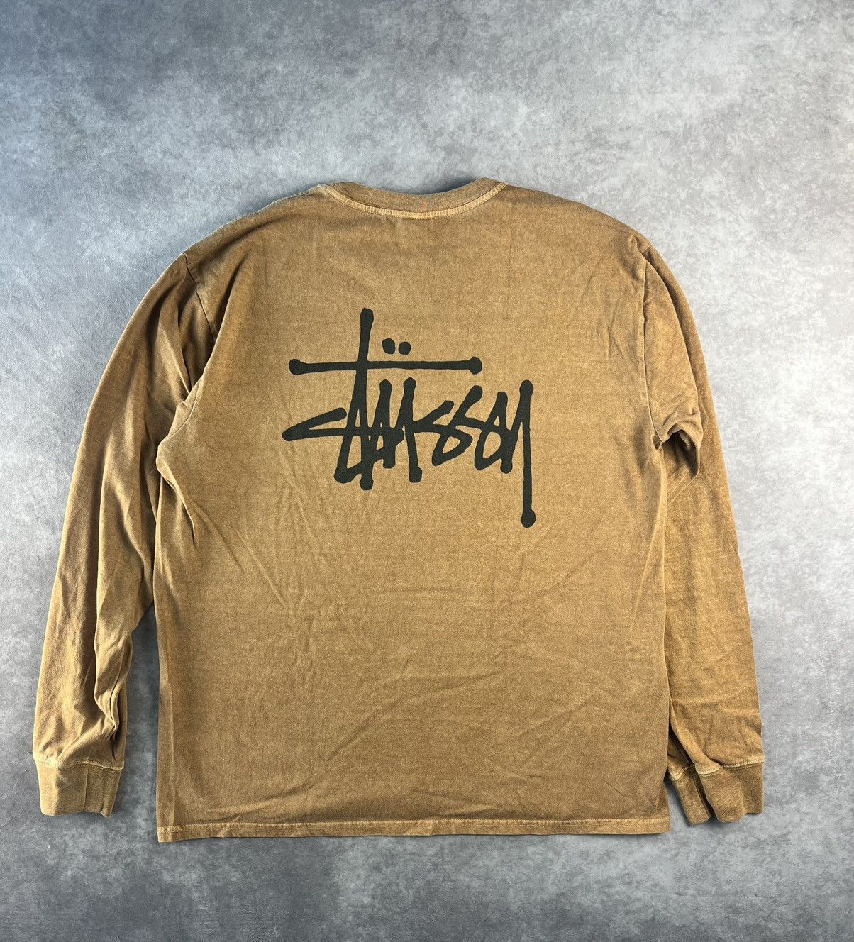 Other Stussy Basic Pigment Dyed Long-Sleeve Tee 'Almond' L Size Size US L / EU 52-54 / 3 - 2 Thumbnail
