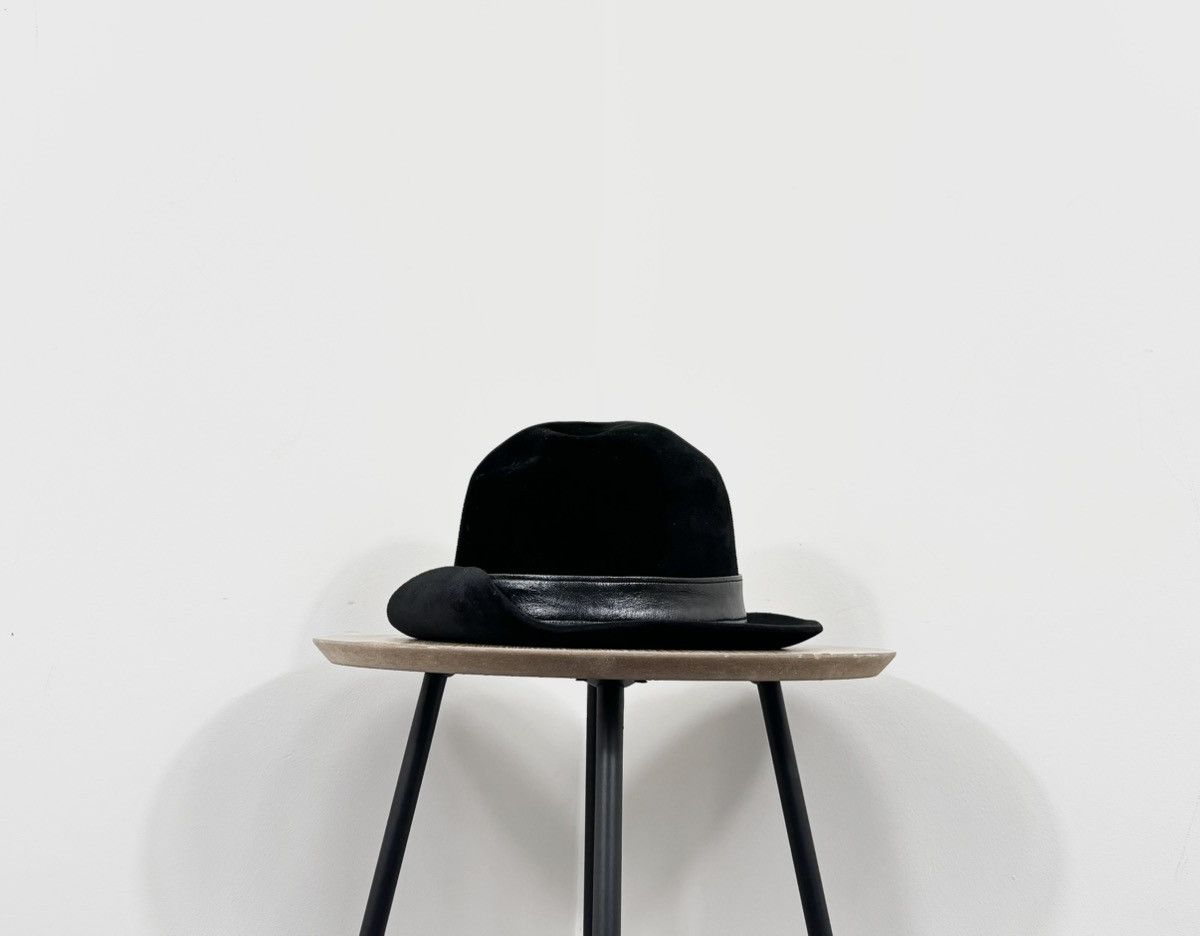 Other Vintage Huckel Alpha Men’s Black Velour Wool Felt Fedora Hat Size ONE SIZE - 1 Thumbnail