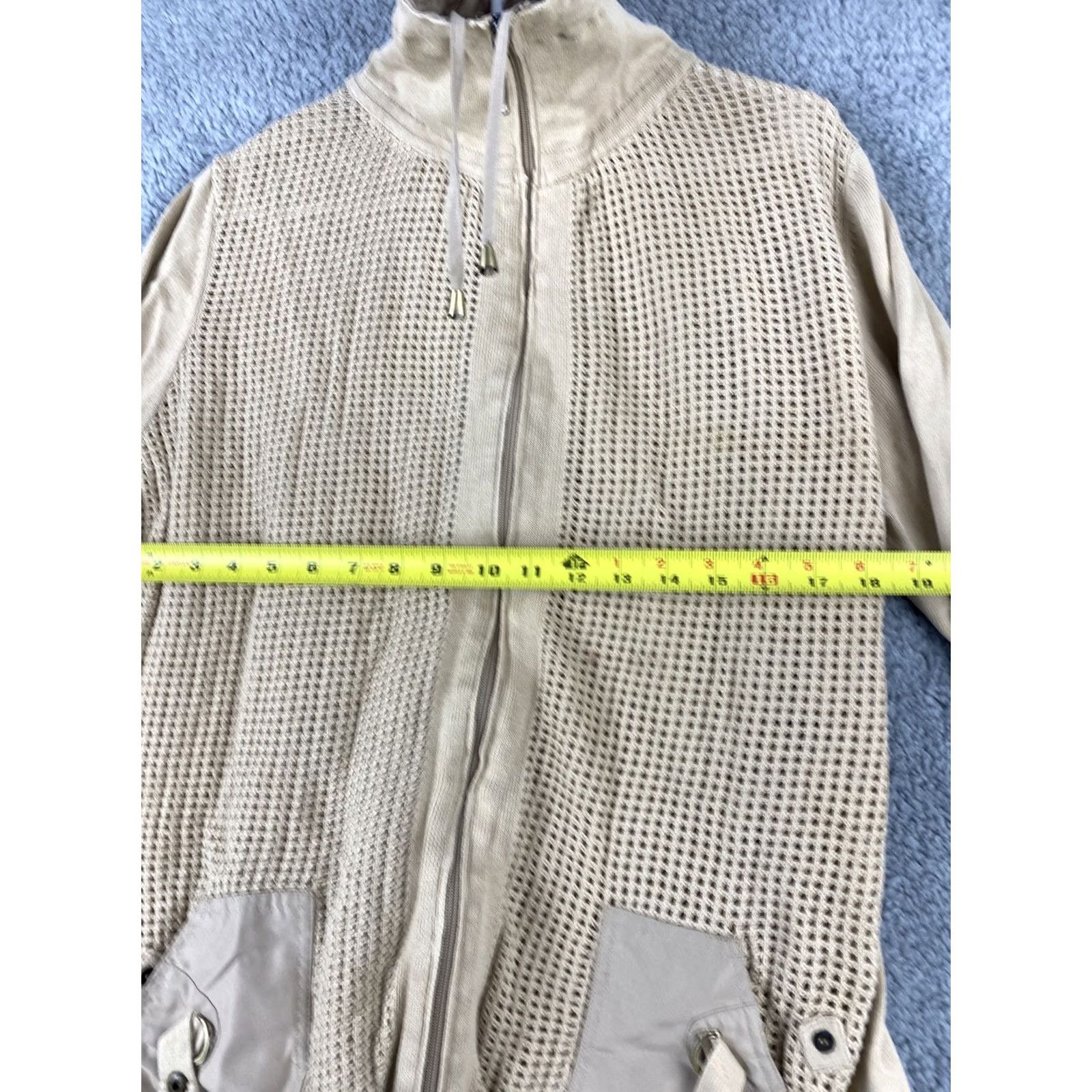 Vintage VINTAGE Allison Daley Sweater Cardigan Women’s XL Tan Cable-Knit Long-Sleeve Full Zip Mens Womens Size XL / US 12-14 / IT 48-50 - 5 Thumbnail