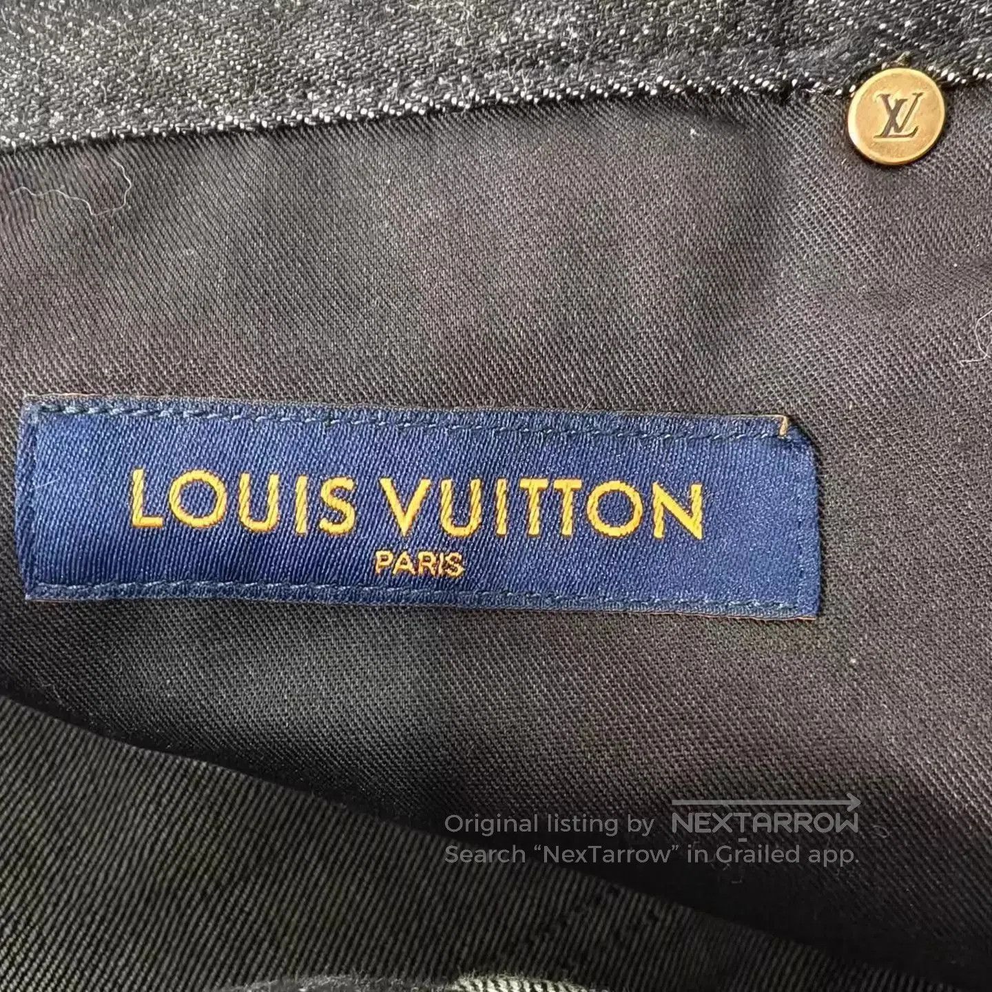 Louis Vuitton Blue Denim Cargo Pants with Patch Details Size 32. Size US 32 / EU 48 - 3 Thumbnail