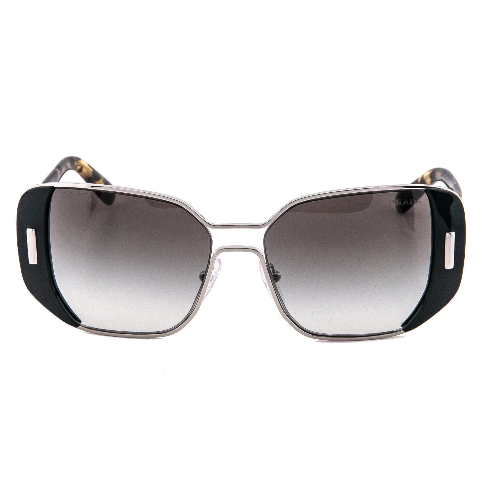 Prada PRADA PR59SS MOD 59S Geometric Black Silver Sunglasses Size ONE SIZE - 2 Thumbnail