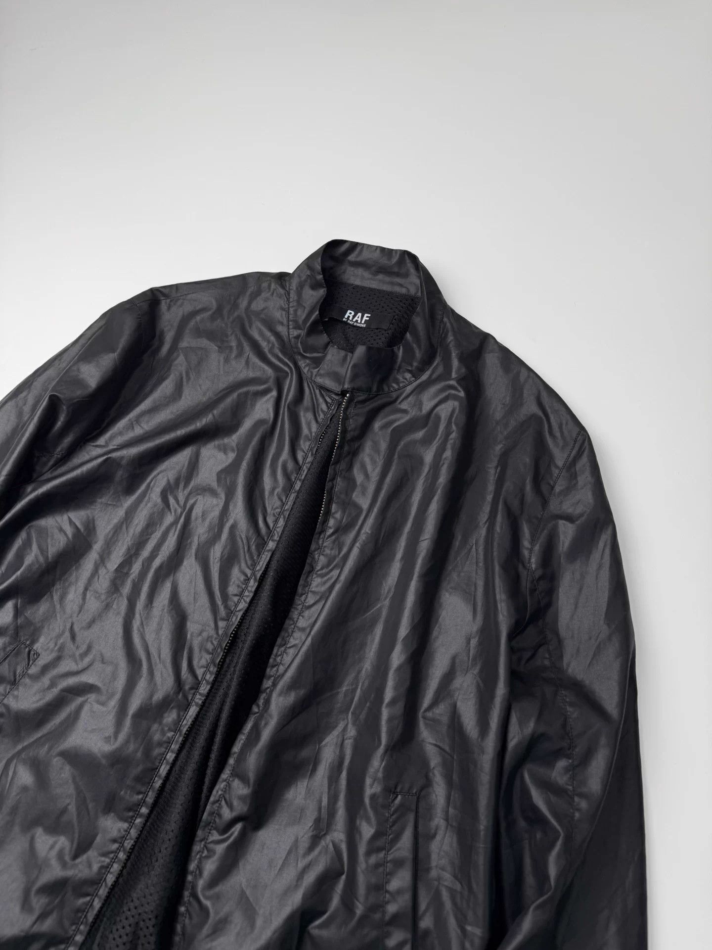 Raf Simons RAF SIMONS Black Waxed Leather Moto Jacket 50 Size US M / EU 48-50 / 2 - 2 Thumbnail