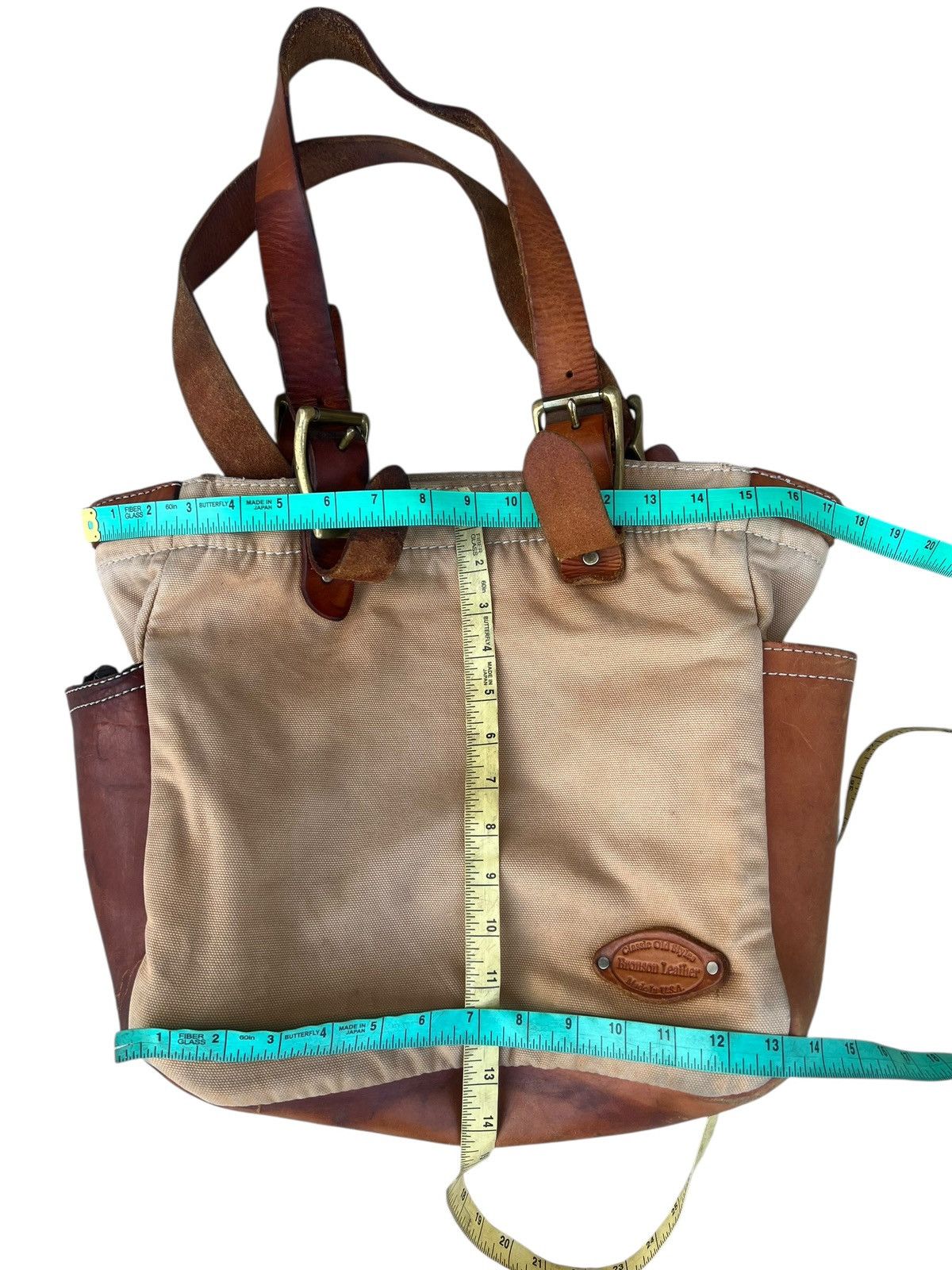 Bronson MFG. CO. Vintage Bronson Leather Distressed Heavy Leather Tote Bag Size ONE SIZE - 2 Thumbnail