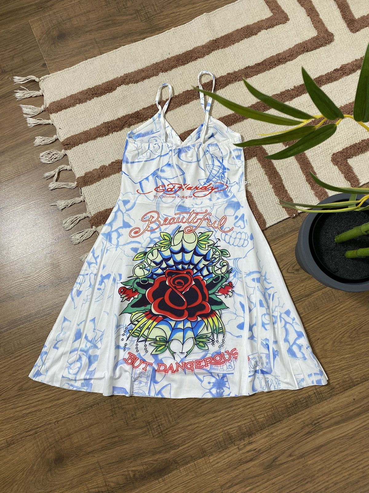 Ed Hardy VINTAGE ED HARDY STRAIN PRINT MINI DRESS Size S / US 4 / IT 40 - 5 Thumbnail