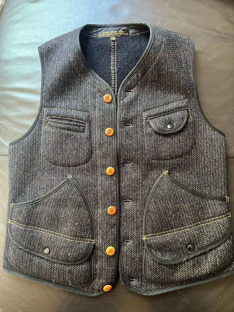 Freewheelers Yellow Buttoned Wool Hunting Vest for Men Size US M / EU 48-50 / 2 - 1 Thumbnail