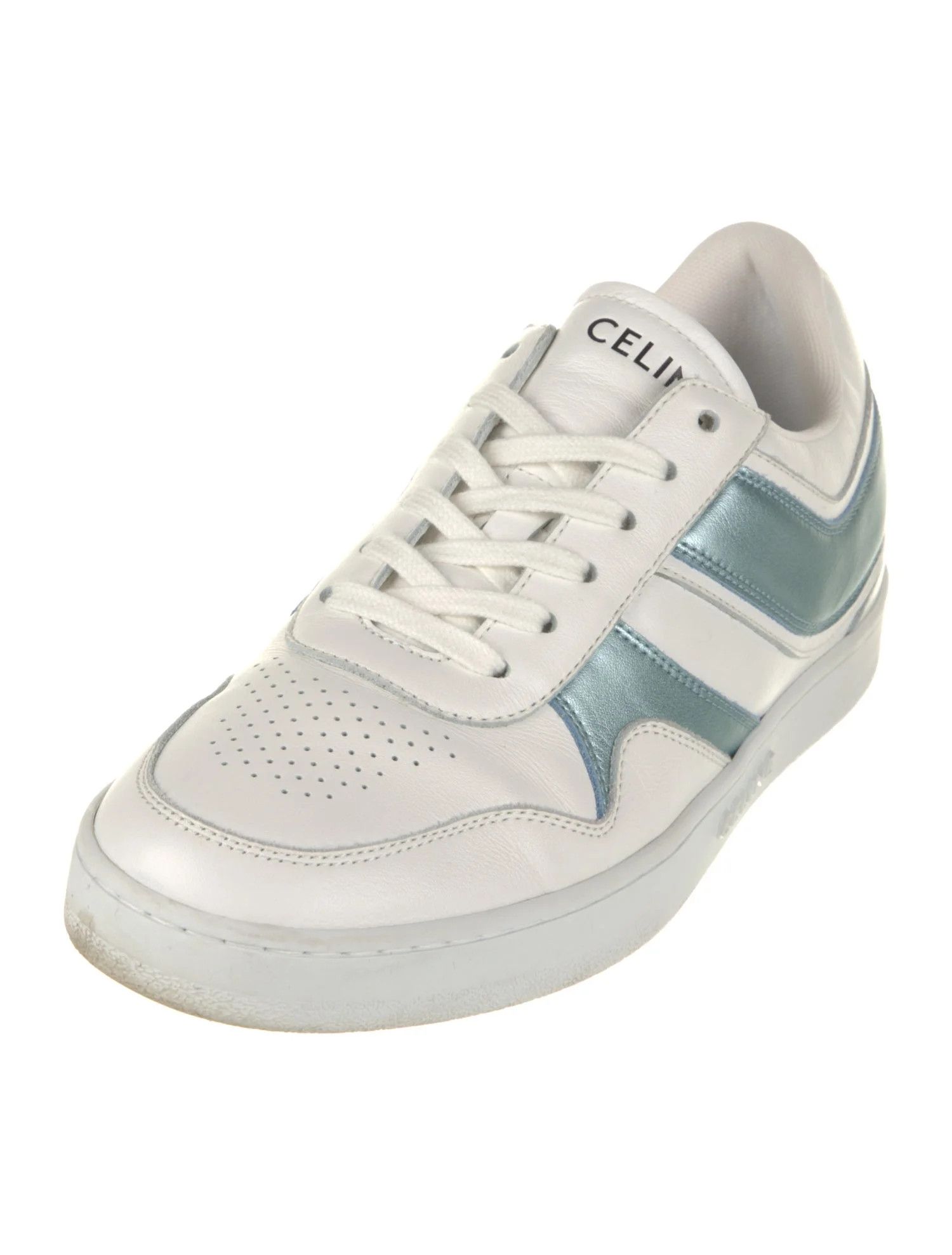 Celine o1bcso1str0724 Low Wave Lace up Sneaker Light Blue Size US 8 / IT 38 - 2 Thumbnail