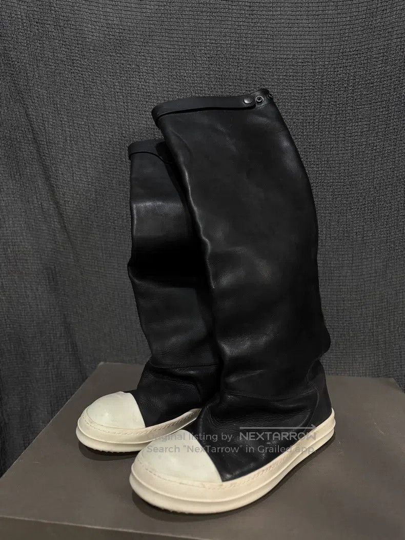 Rick Owens Rick Owens 14fw mainline cowhide elephant leg boots Size US 10 / EU 43 - 2 Thumbnail