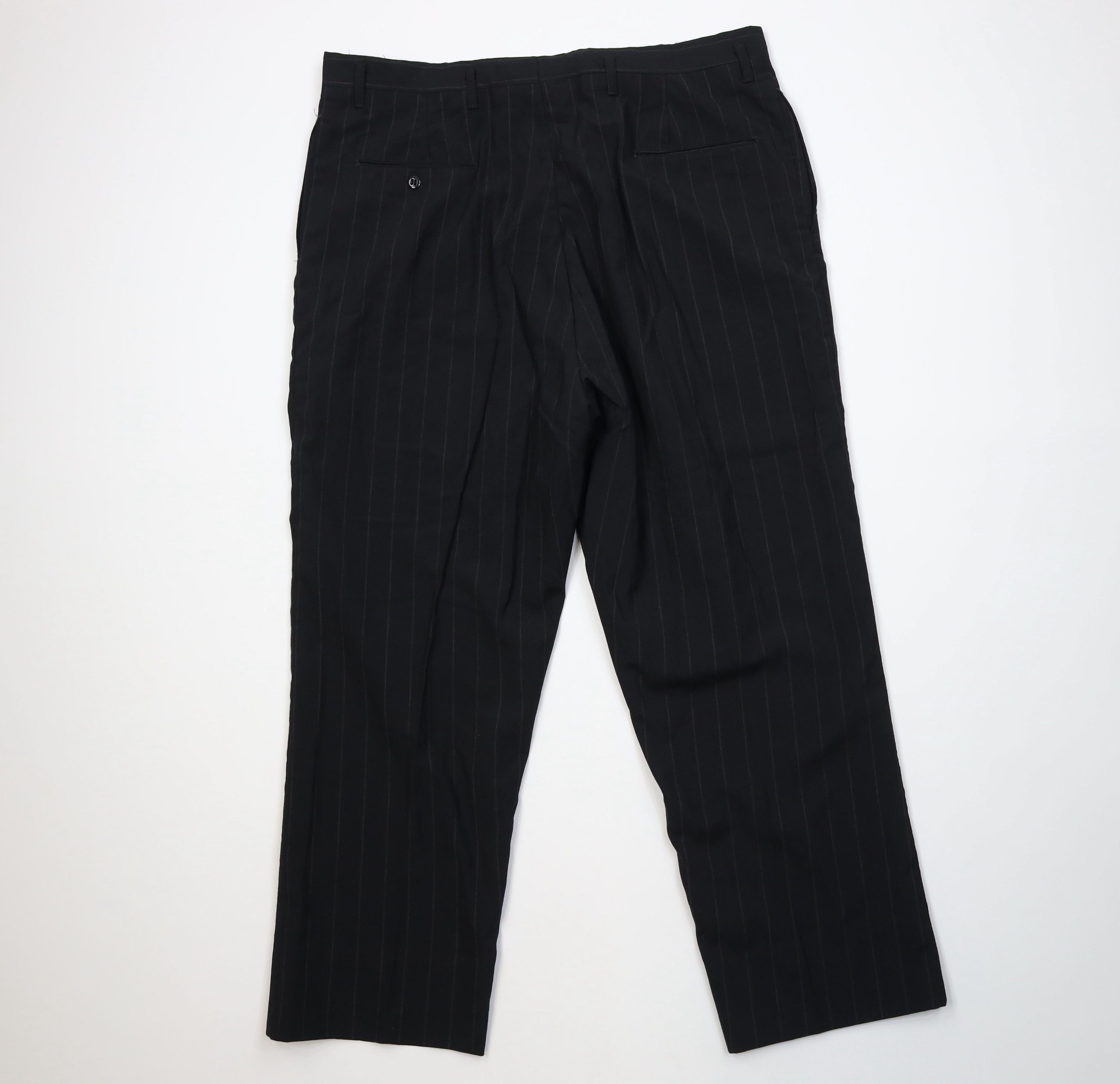 Vintage Vintage 50s Streetwear Knit Pinstriped Wide Leg Chino Pants Size US 38 / EU 54 - 6 Thumbnail
