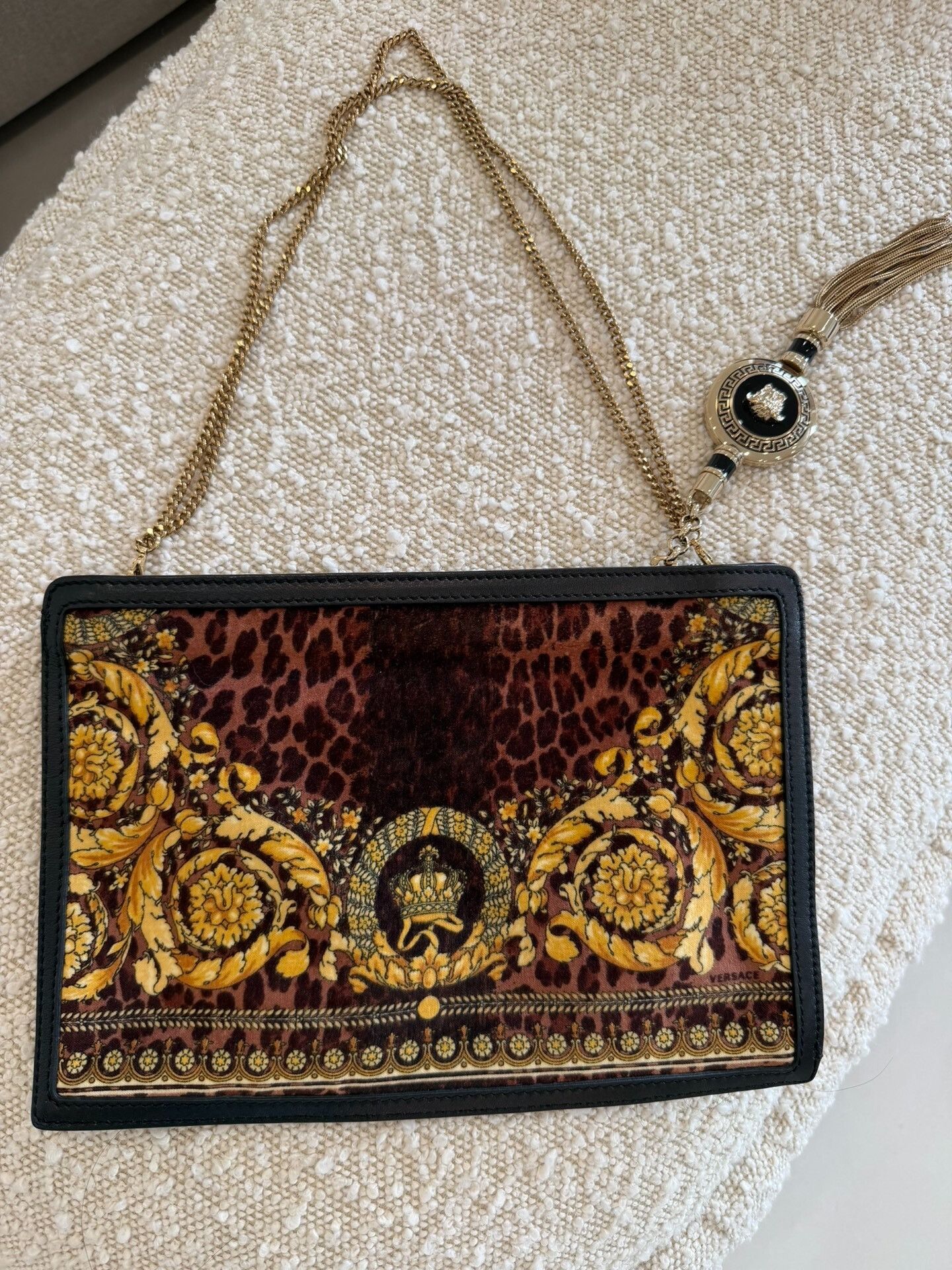 Versace Versace Runway Leopard Crown Shoulder Bag Size ONE SIZE - 1 Thumbnail