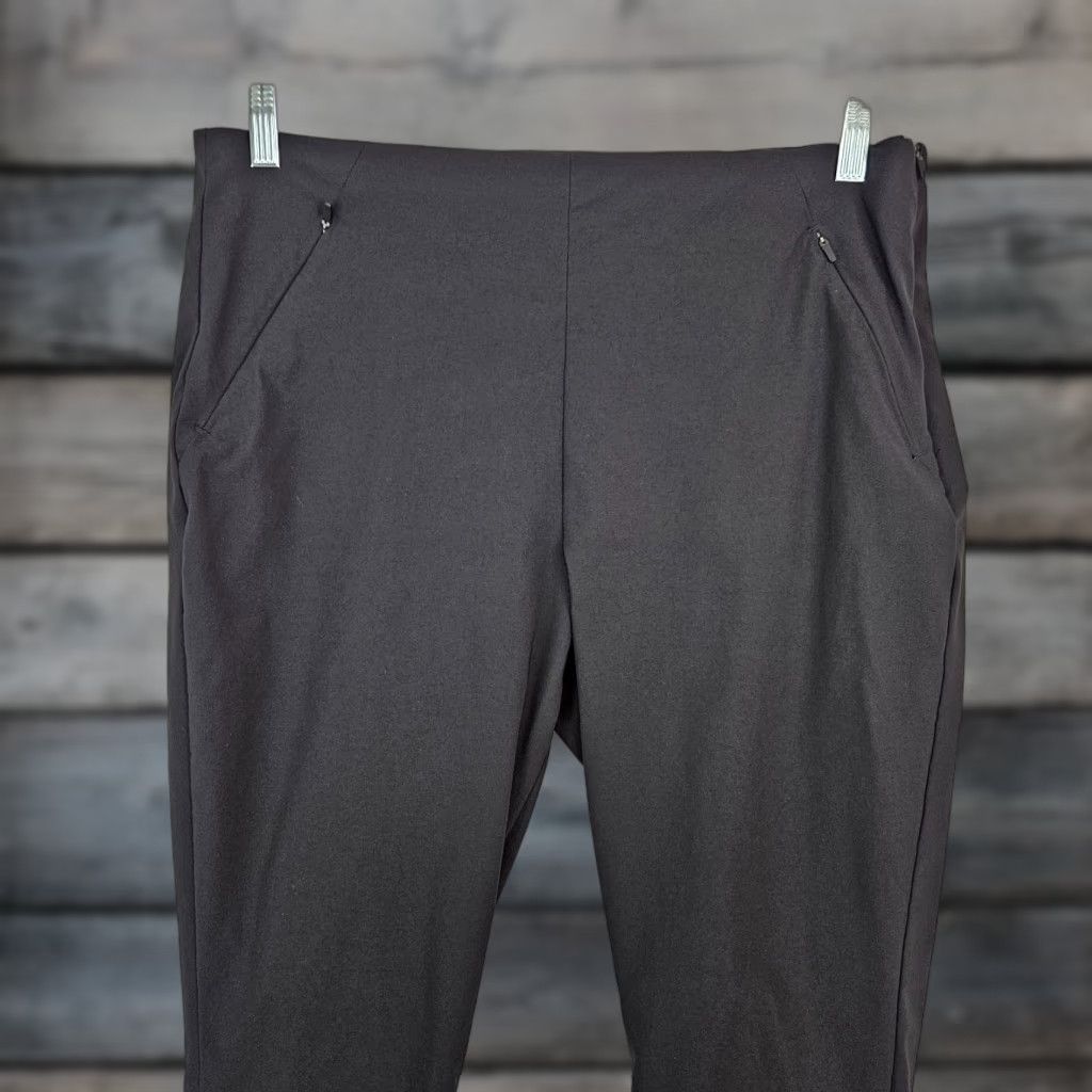 Vintage Duluth Womens Flexcellent Skinny Leg Ankle Pants Sz 16 Short Black Side Zip - Pockets - Nylon Spandex - Casual Womens Pants 16 Short Black Size 38" / US 16 / IT 52 - 1 Thumbnail