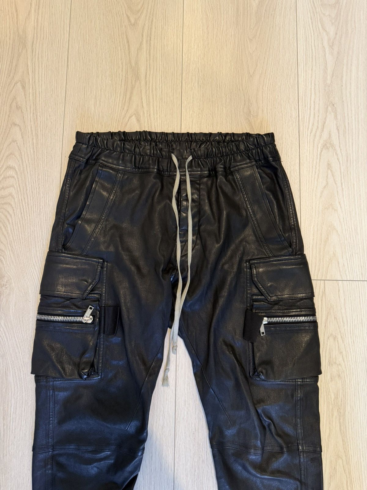 Rick Owens Rick Owens EDFU 2023 Leather Mastodon Joggers Size US 30 / EU 46 - 5 Thumbnail