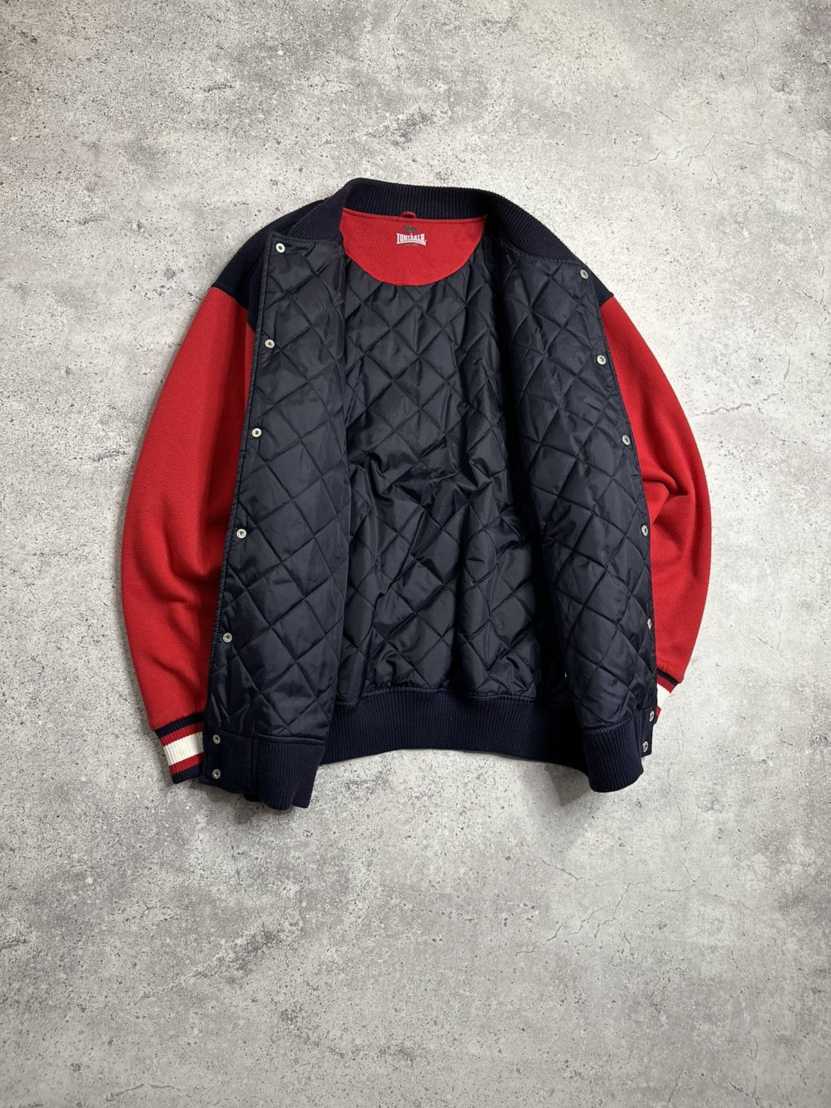 Lonsdale Lonsdale England Big Embroidered Logo Navy Bomber Jacket Size US XL / EU 56 / 4 - 12 Thumbnail