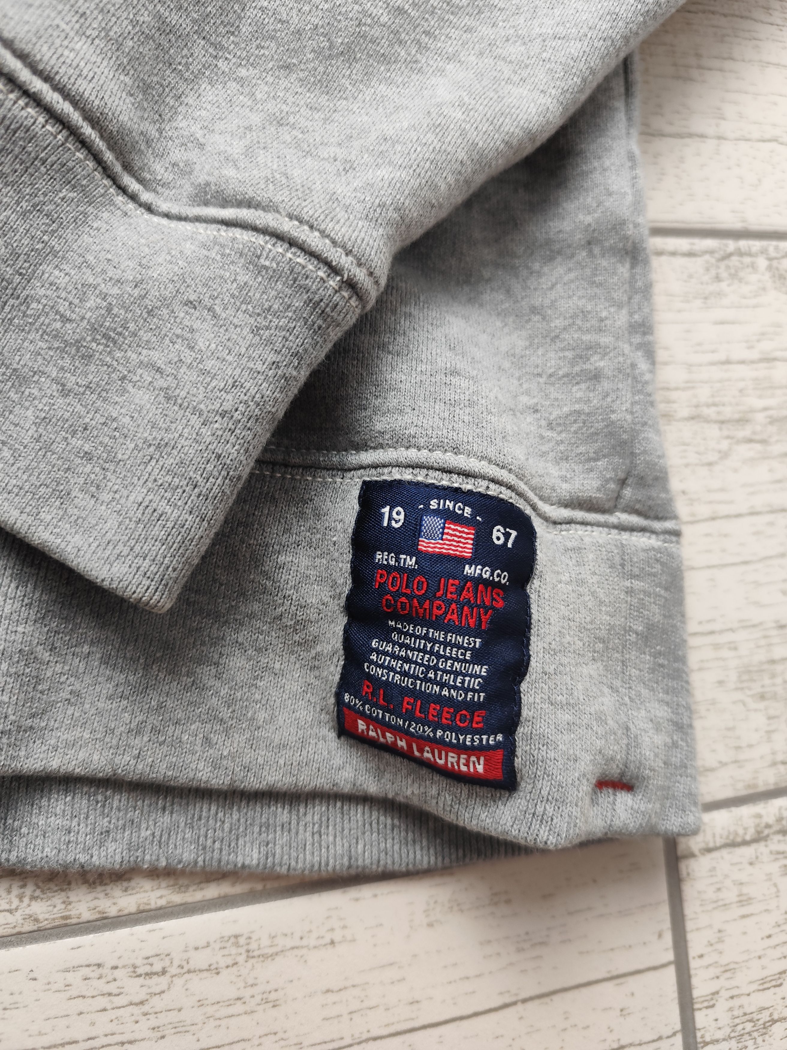 Polo Ralph Lauren Vintage streetwear Polo Ralph Lauren Gray Zip Hoodie Logo Size US L / EU 52-54 / 3 - 2 Thumbnail
