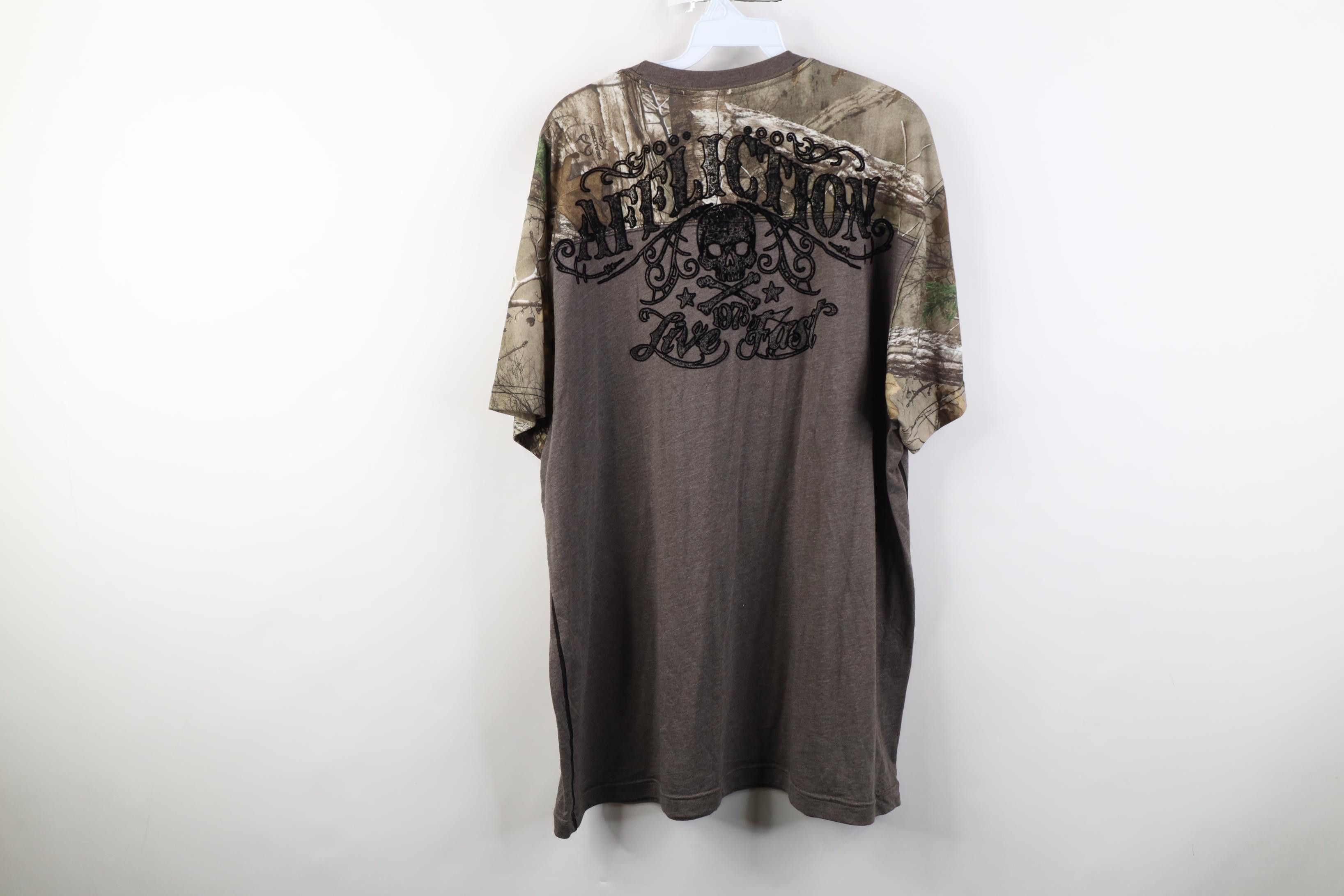 Affliction Affliction Velvet Skull Tribal Camouflage UFC MMA T-Shirt Size US XXL / EU 58 / 5 - 10 Thumbnail