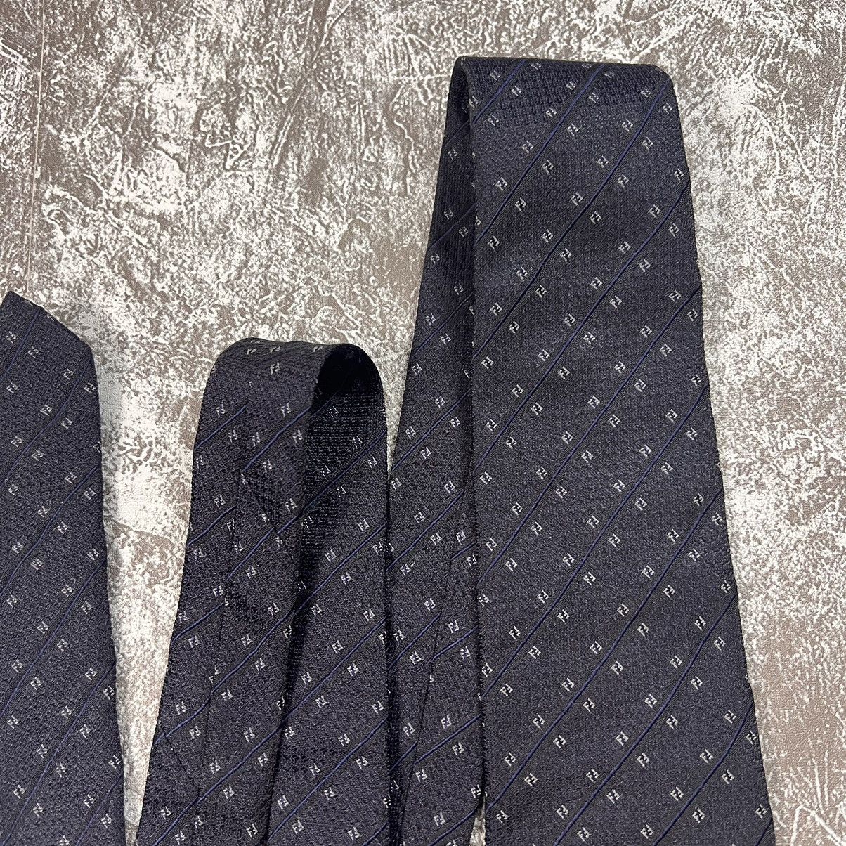 Fendi FENDI TIE FF MONOGRAM DESIGN LUXURY MEN NECKTIE Size ONE SIZE - 4 Thumbnail