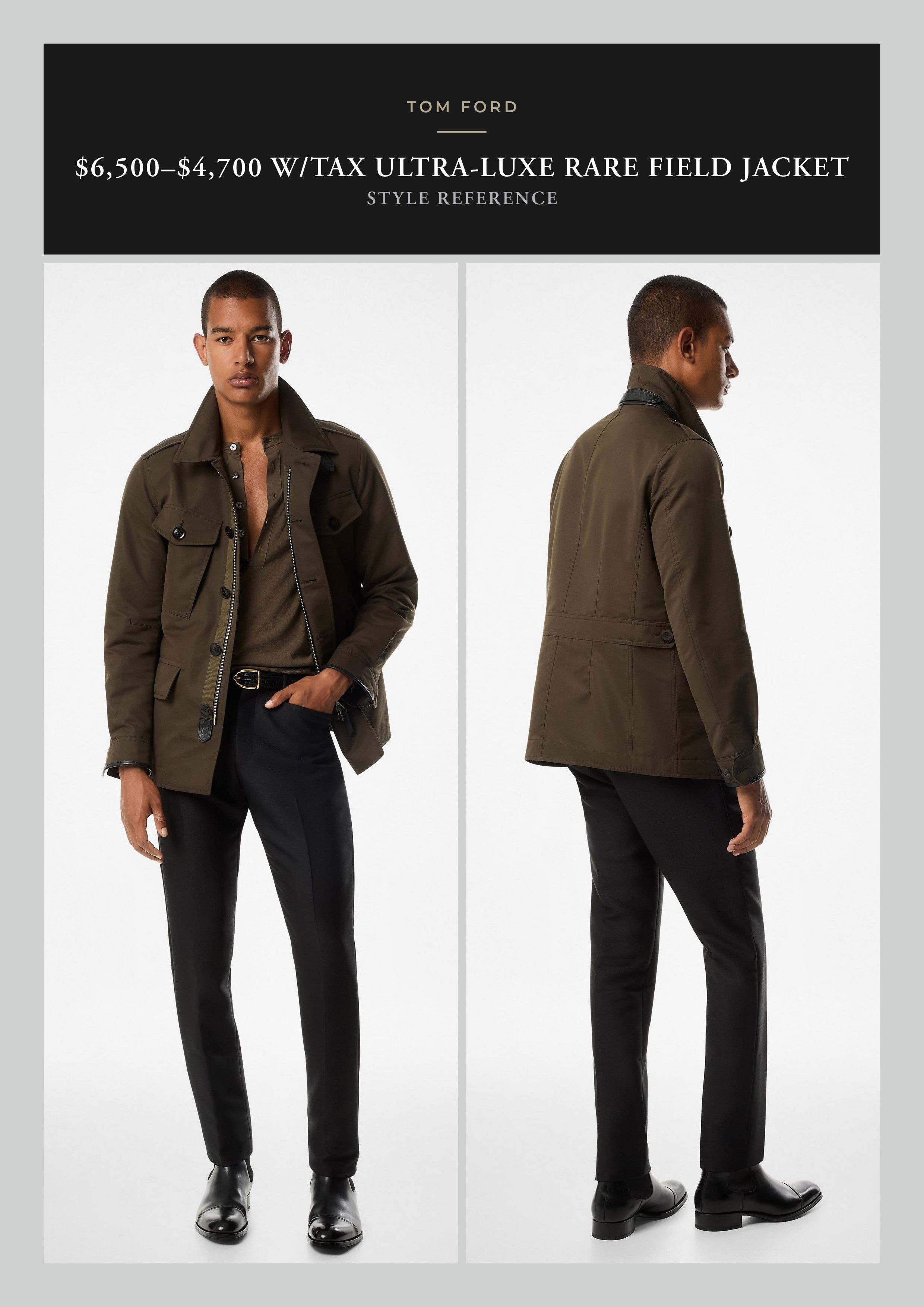Tom Ford Coveted Extremely Rare $5,000 Field Jacket Leather Accents Size US M / EU 48-50 / 2 - 9 Thumbnail