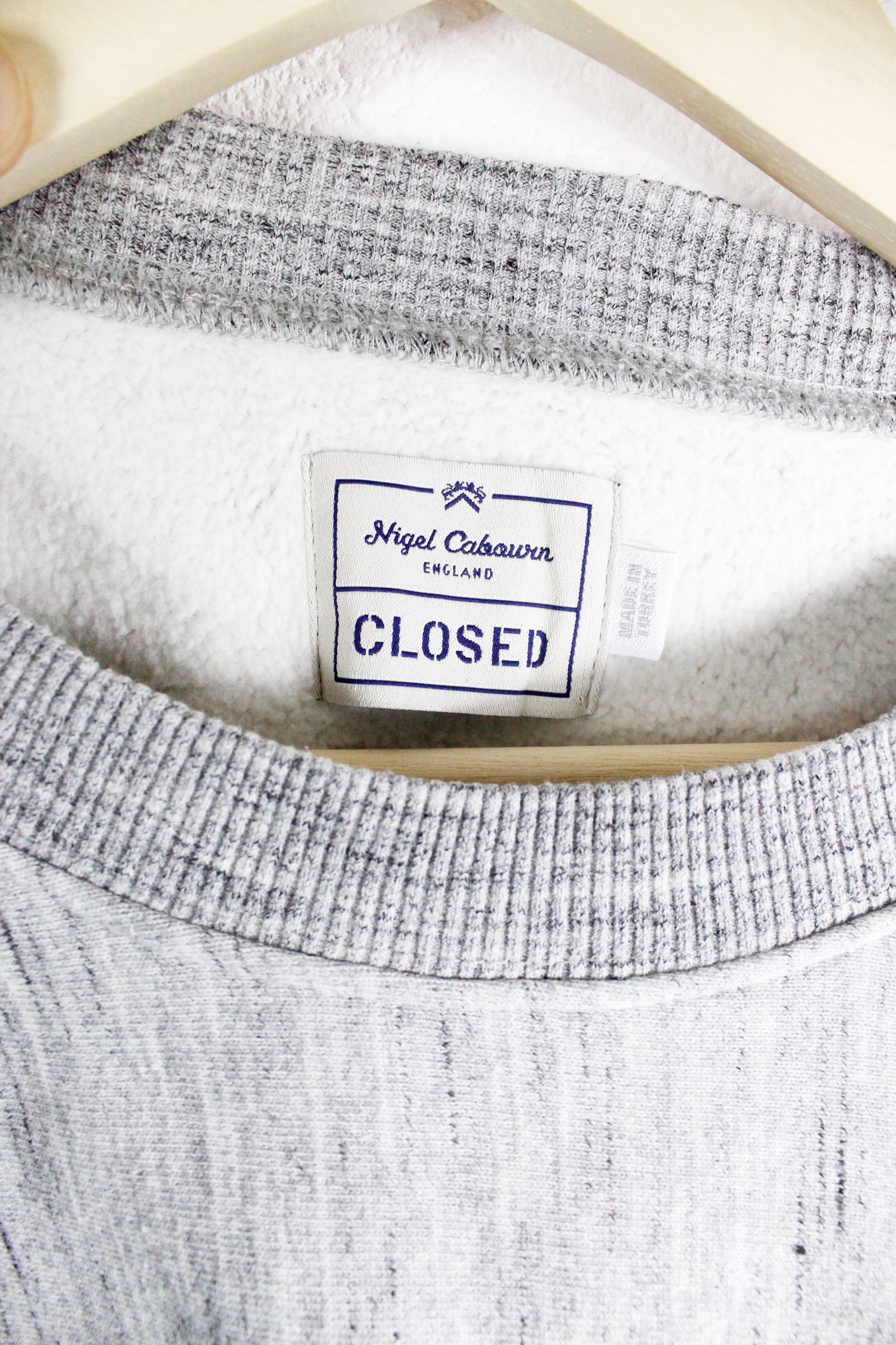 Nigel Cabourn Nigel Cabourn Closed Oversized Grey Melange Crew Sweatshirt Size US M / EU 48-50 / 2 - 7 Thumbnail