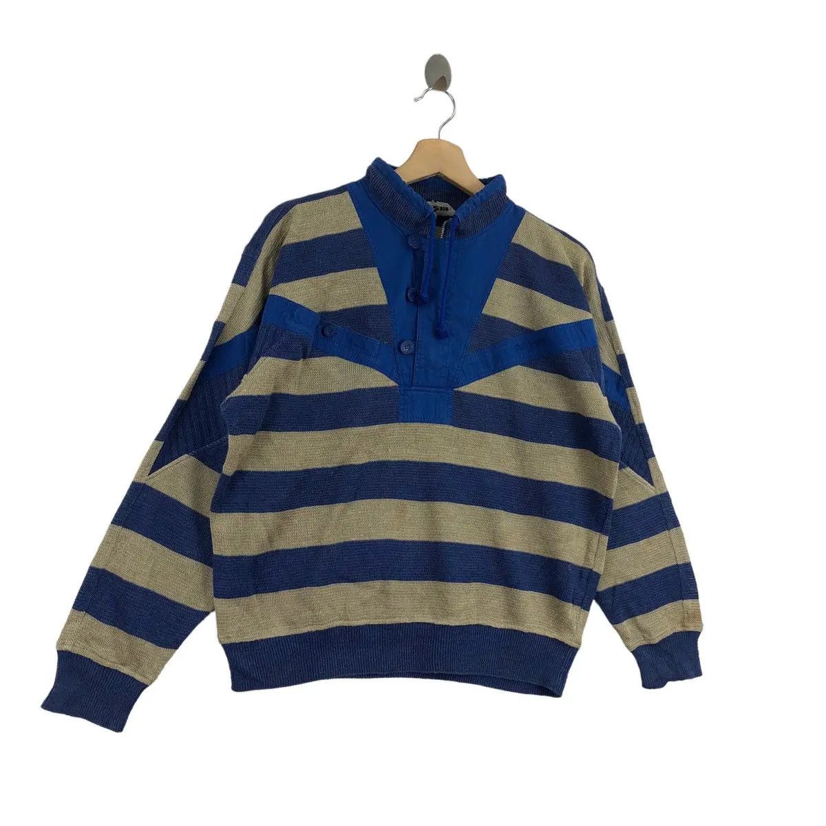 Vintage Vtg PIA SPORTS RACING Team Striped Knitwear Sweater Size XL / US 12-14 / IT 48-50 - 5 Thumbnail