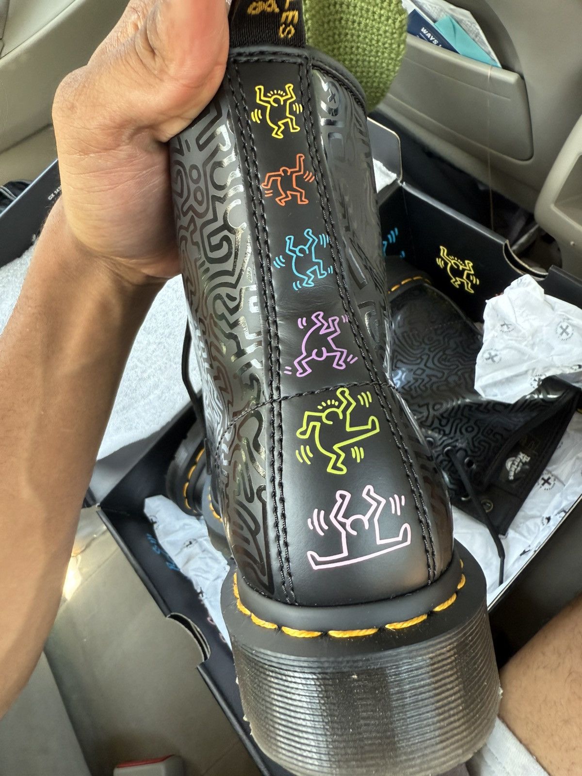 Keith Haring Keith Harring x Dr.Martens 1461 black leather boots Size US 8 / IT 38 - 2 Thumbnail