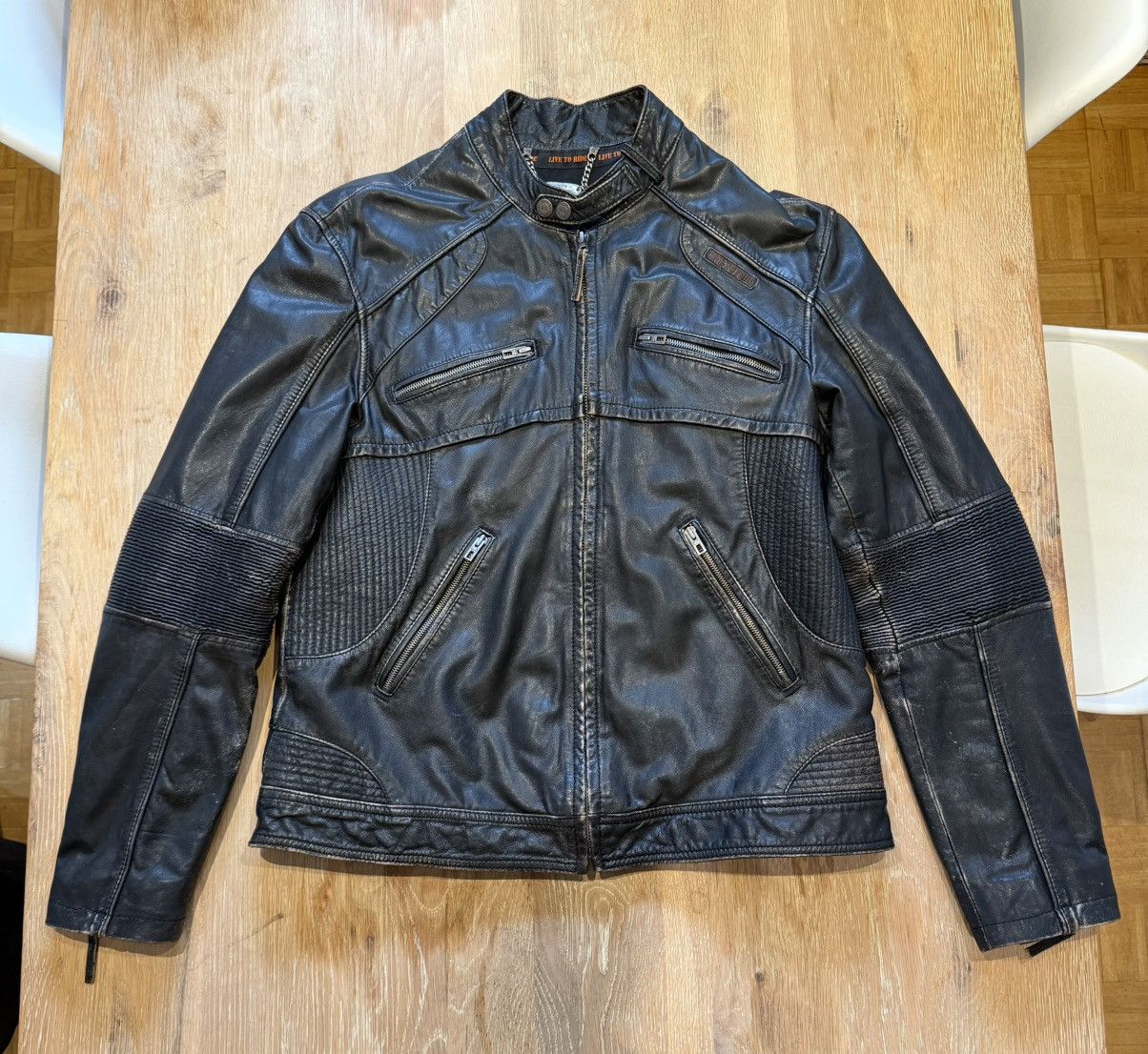Harley Davidson Vintage Harley Davidson Leather Bike Jacket Size US XL / EU 56 / 4 - 1 Thumbnail