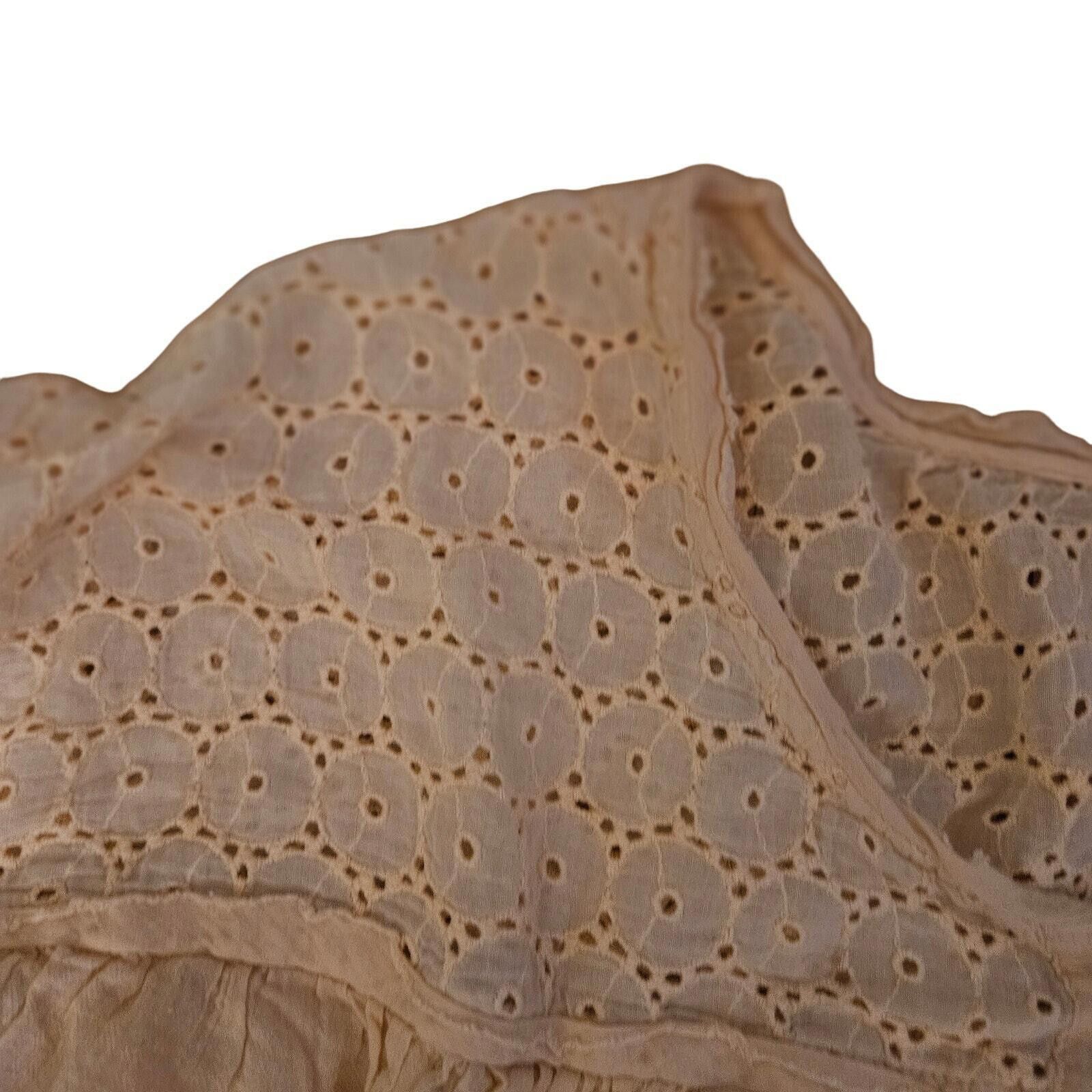 Free People Free People Boho Top Front Button Eyelet Peach Size X Small Size XS / US 0-2 / IT 36-38 - 5 Thumbnail