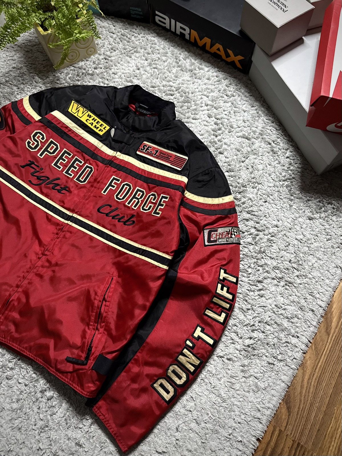 Japanese Brand 00s Moto Bike Jacket Speed Force Vintage Racing Big Logo Size US L / EU 52-54 / 3 - 3 Thumbnail