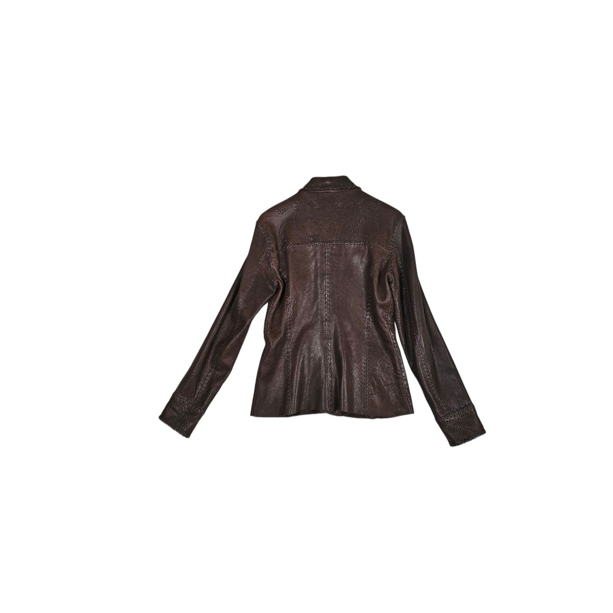 Stitch's Jeans Leather Jacket Tailored Decorative Size M / US 6-8 / IT 42-44 - 2 Thumbnail