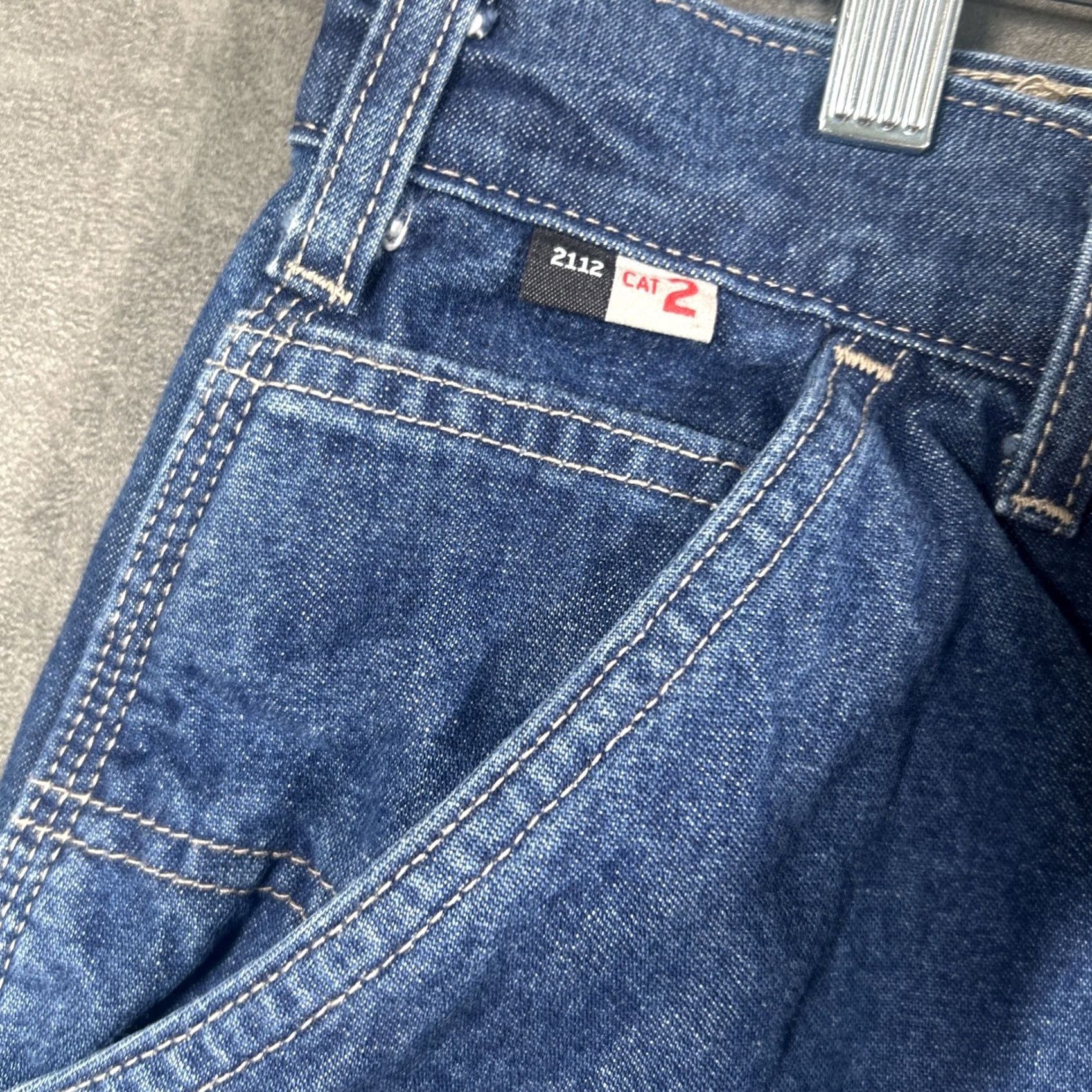 Carhartt Carhartt Jeans Men's 38x34 Flame Resistant Loose Fit Denim Signature Logo Blue Size US 38 / EU 54 - 7 Thumbnail
